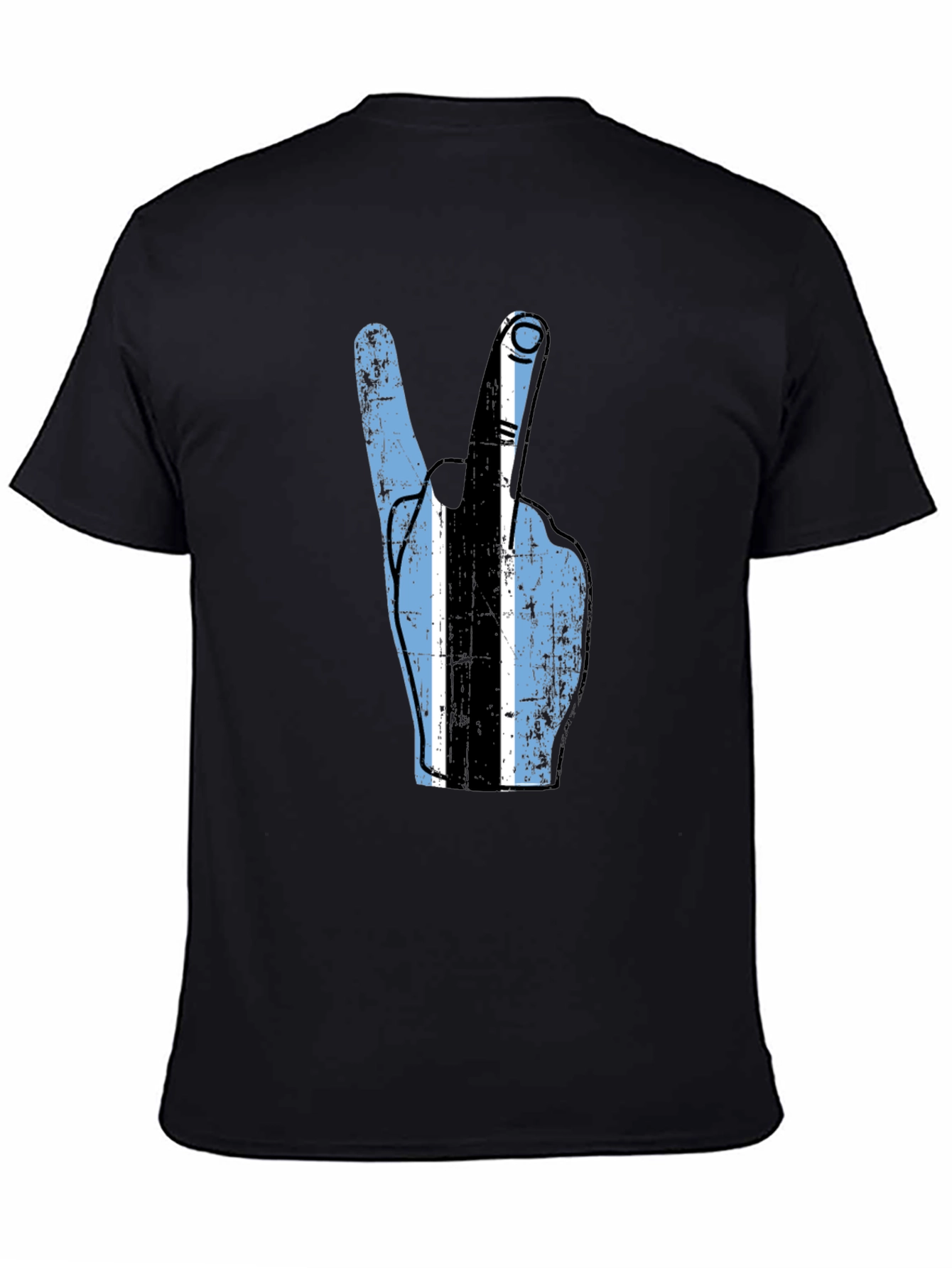 Botswana Flag Peace Sign T-Shirt