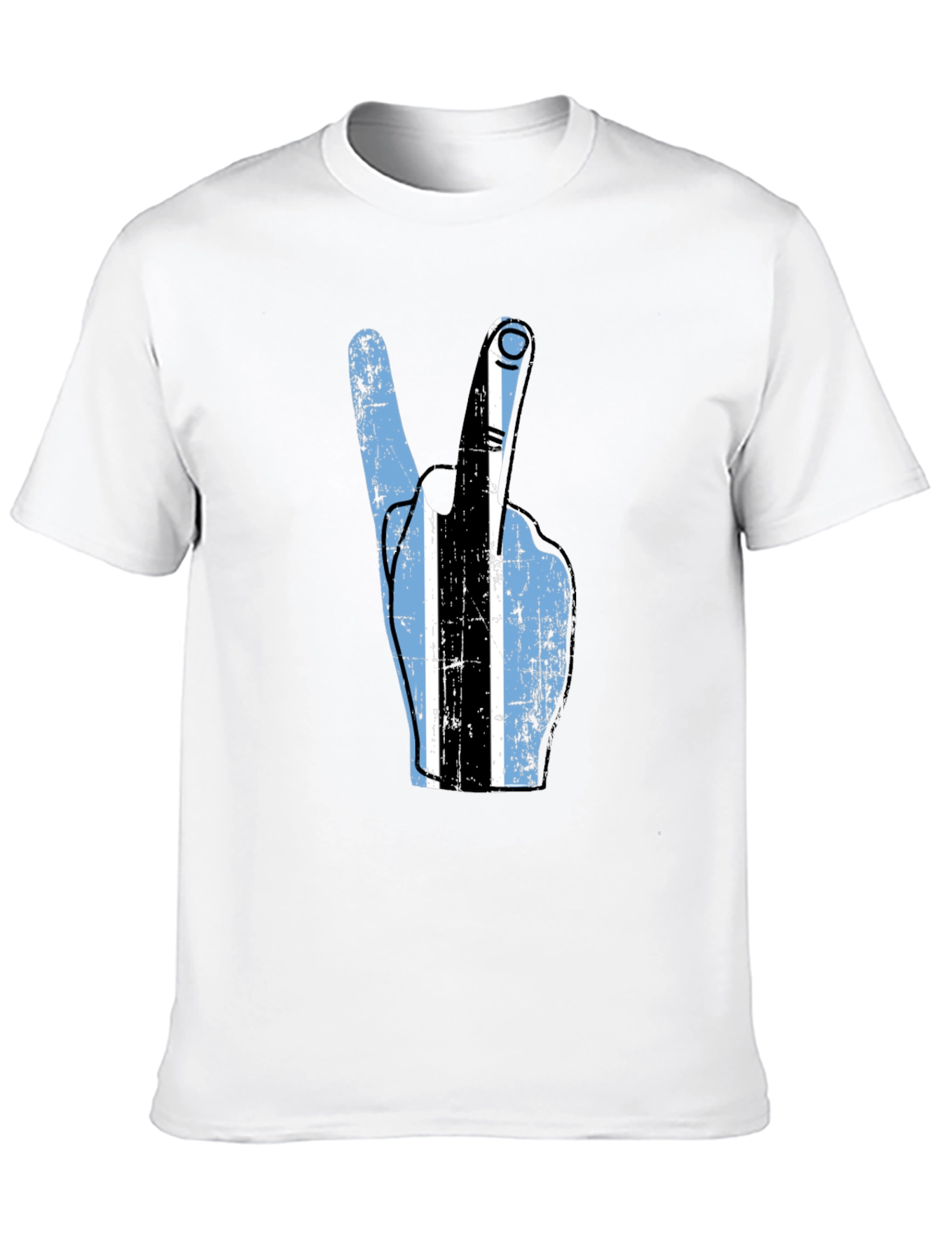 Botswana Flag Peace Sign T-Shirt