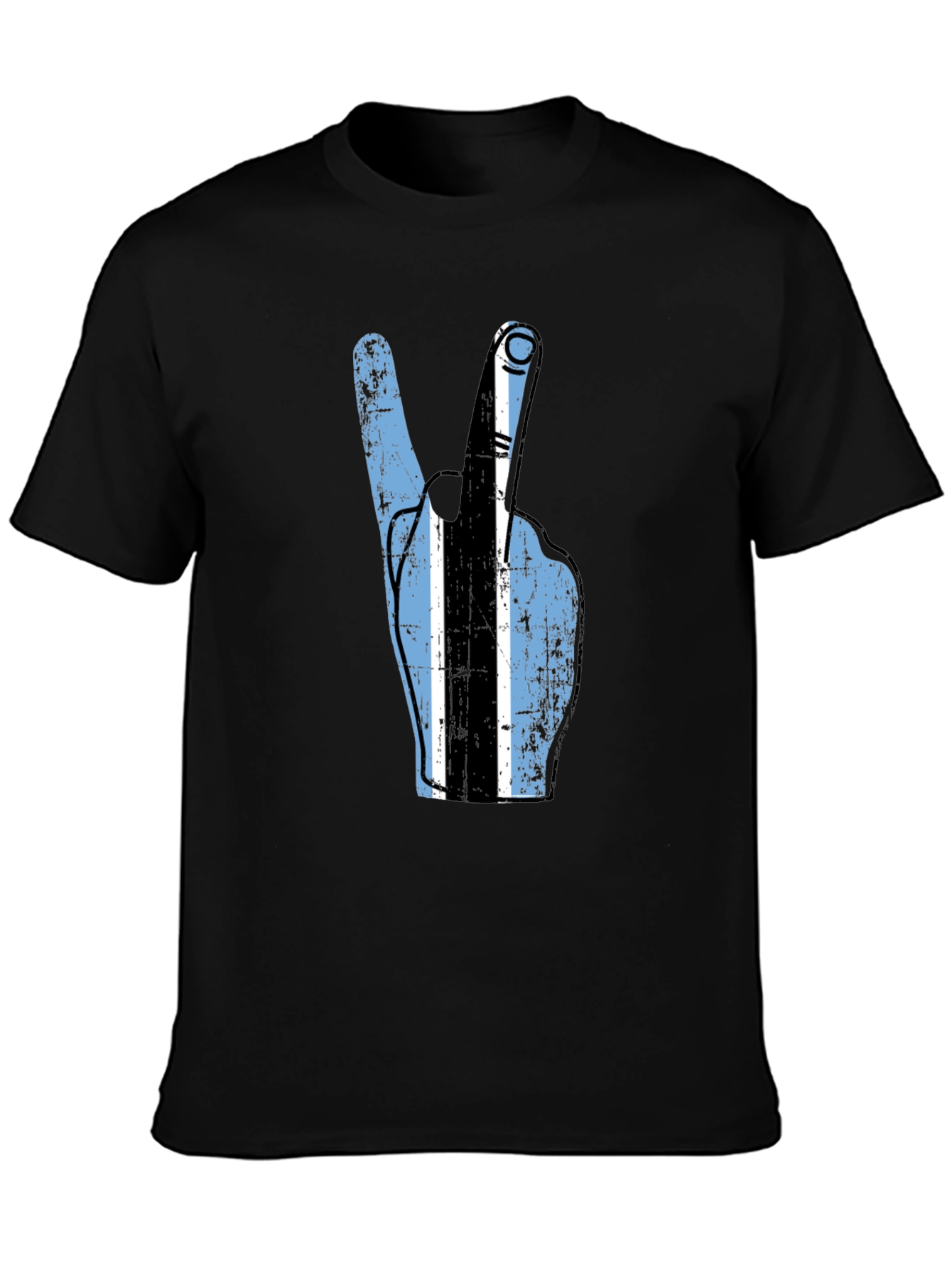 Botswana Flag Peace Sign T-Shirt