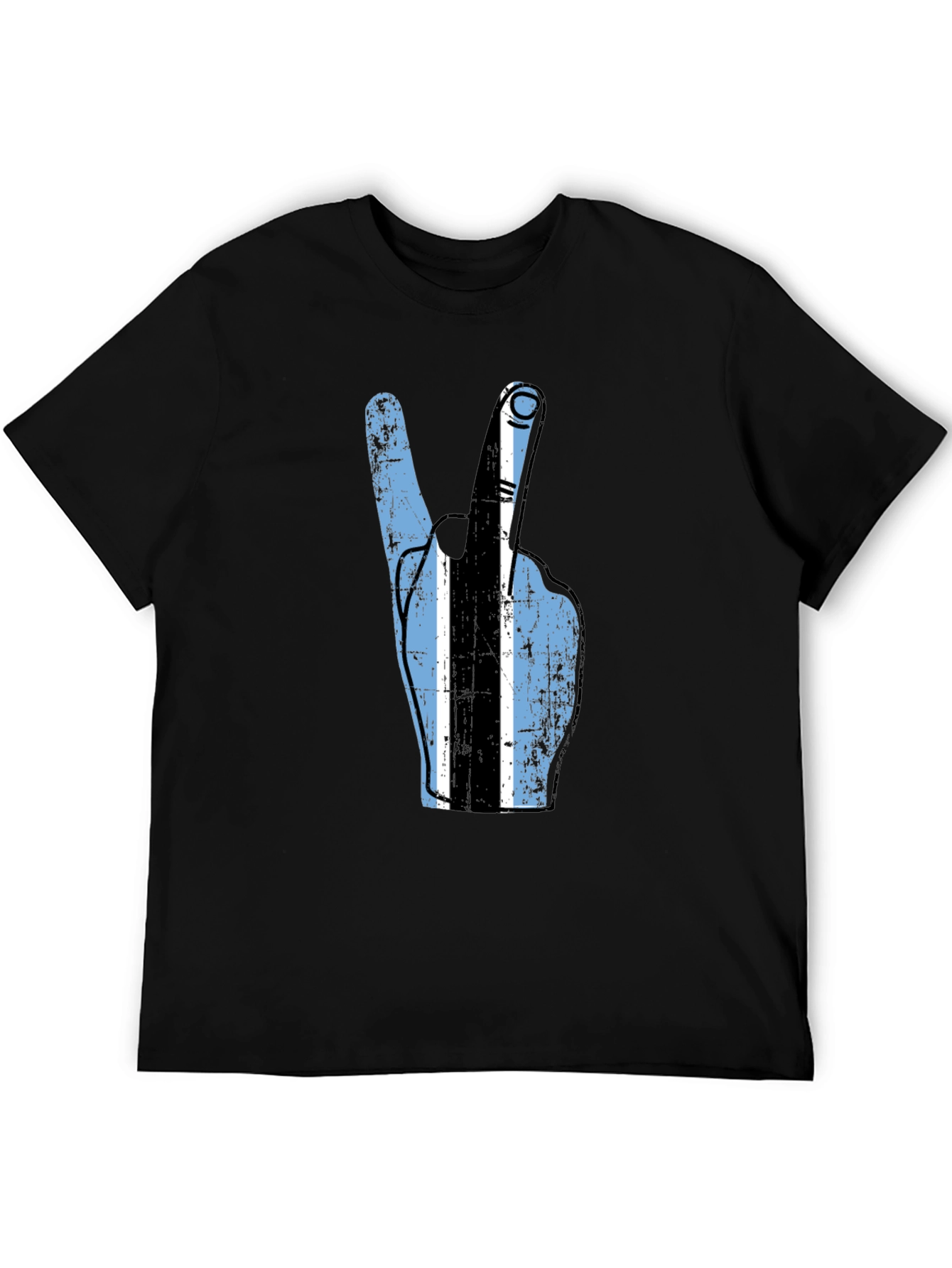 Botswana Flag Peace Sign T-Shirt