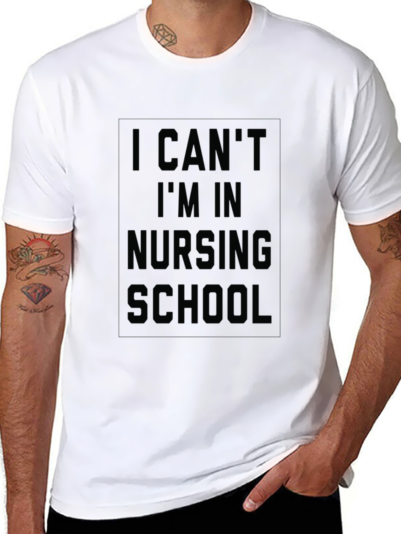 Nursing School T-Shirt - I Cant Im In