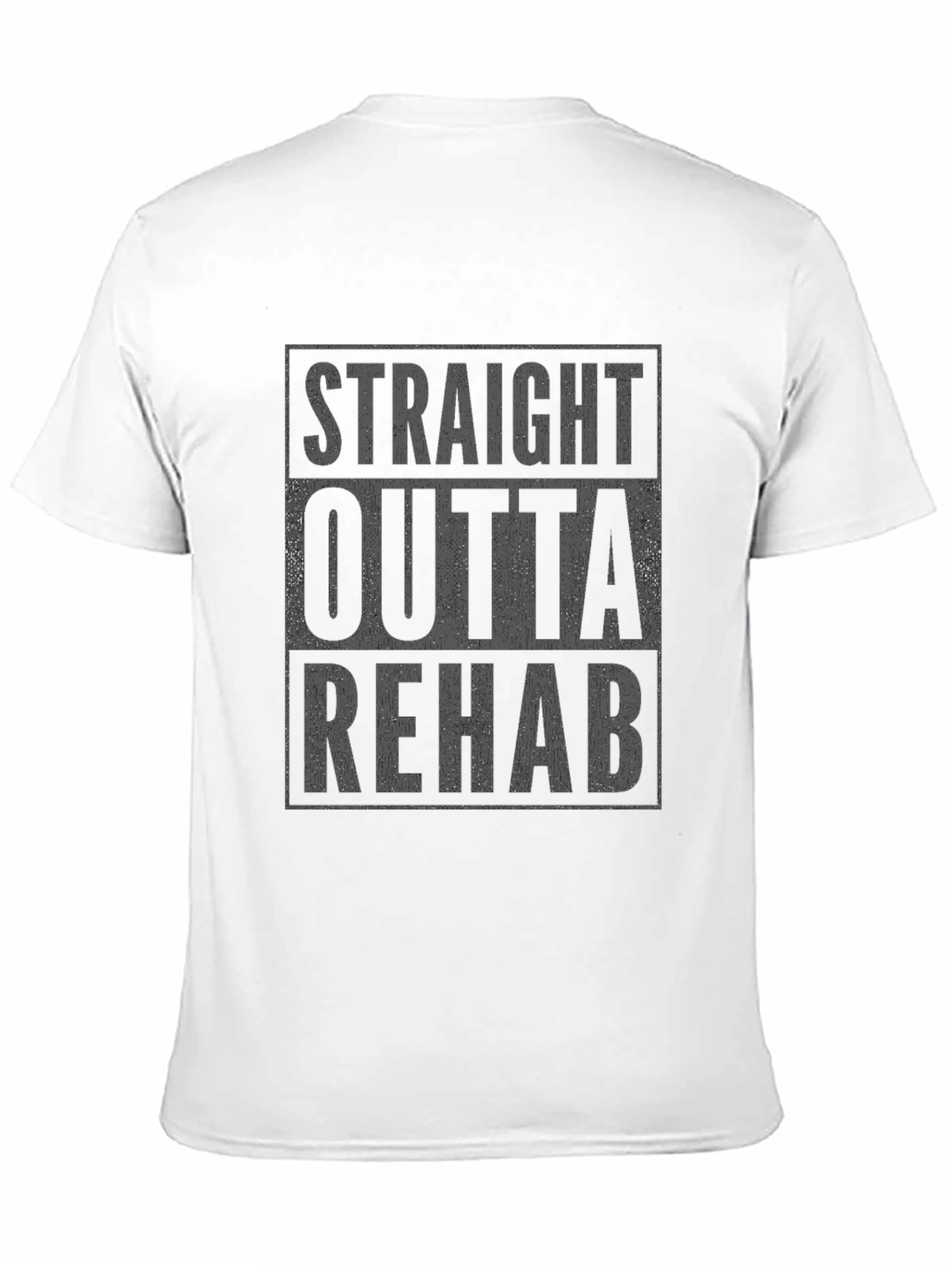 Straight Outta Rehab Black Graphic T-Shirt