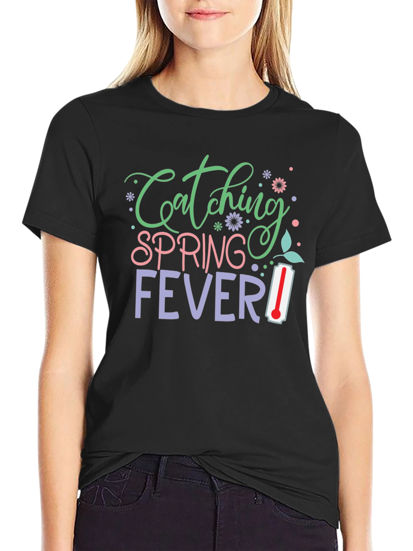 Catching Spring Fever Graphic Tee - Black