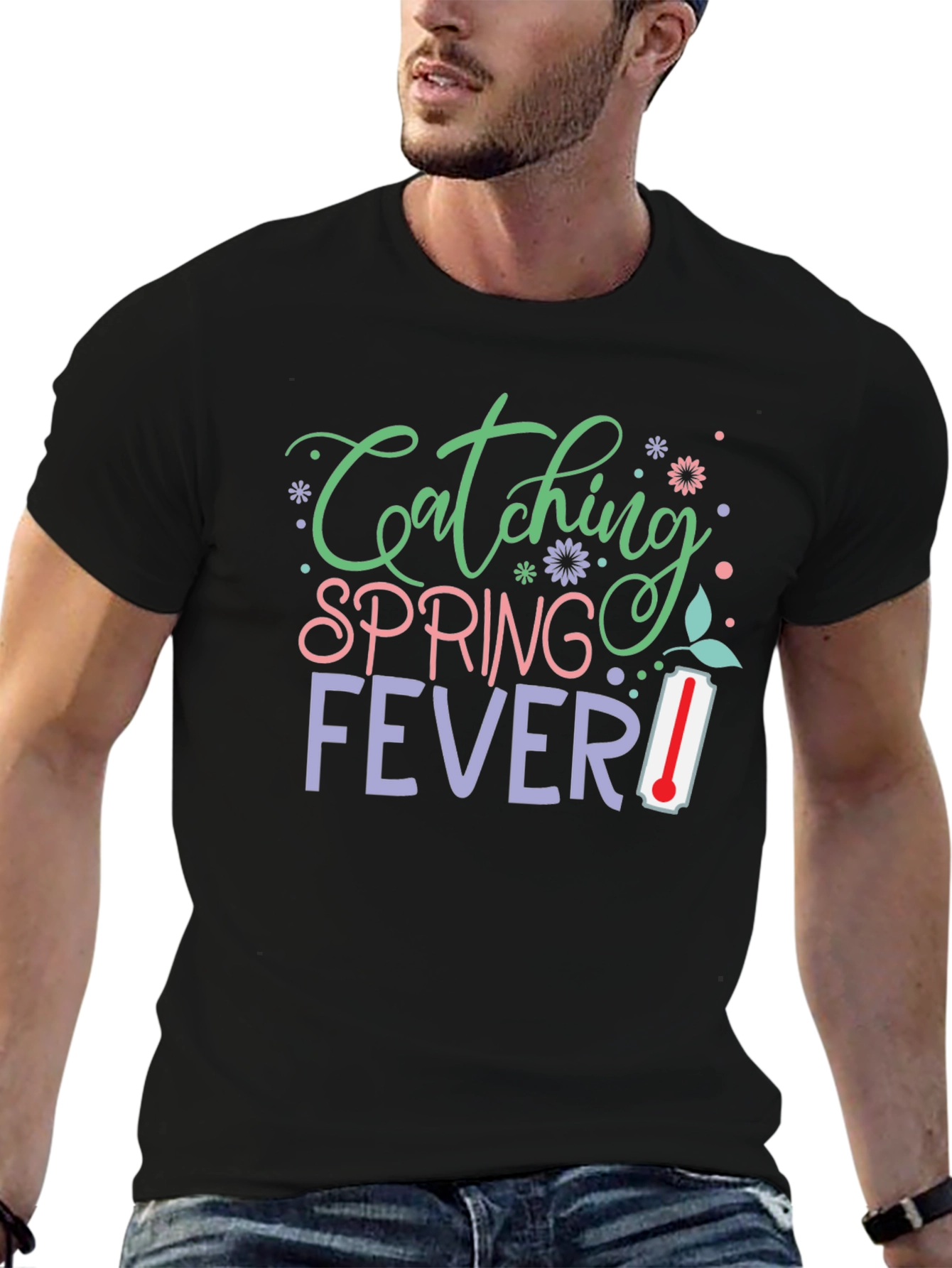 Catching Spring Fever Graphic Tee - Black