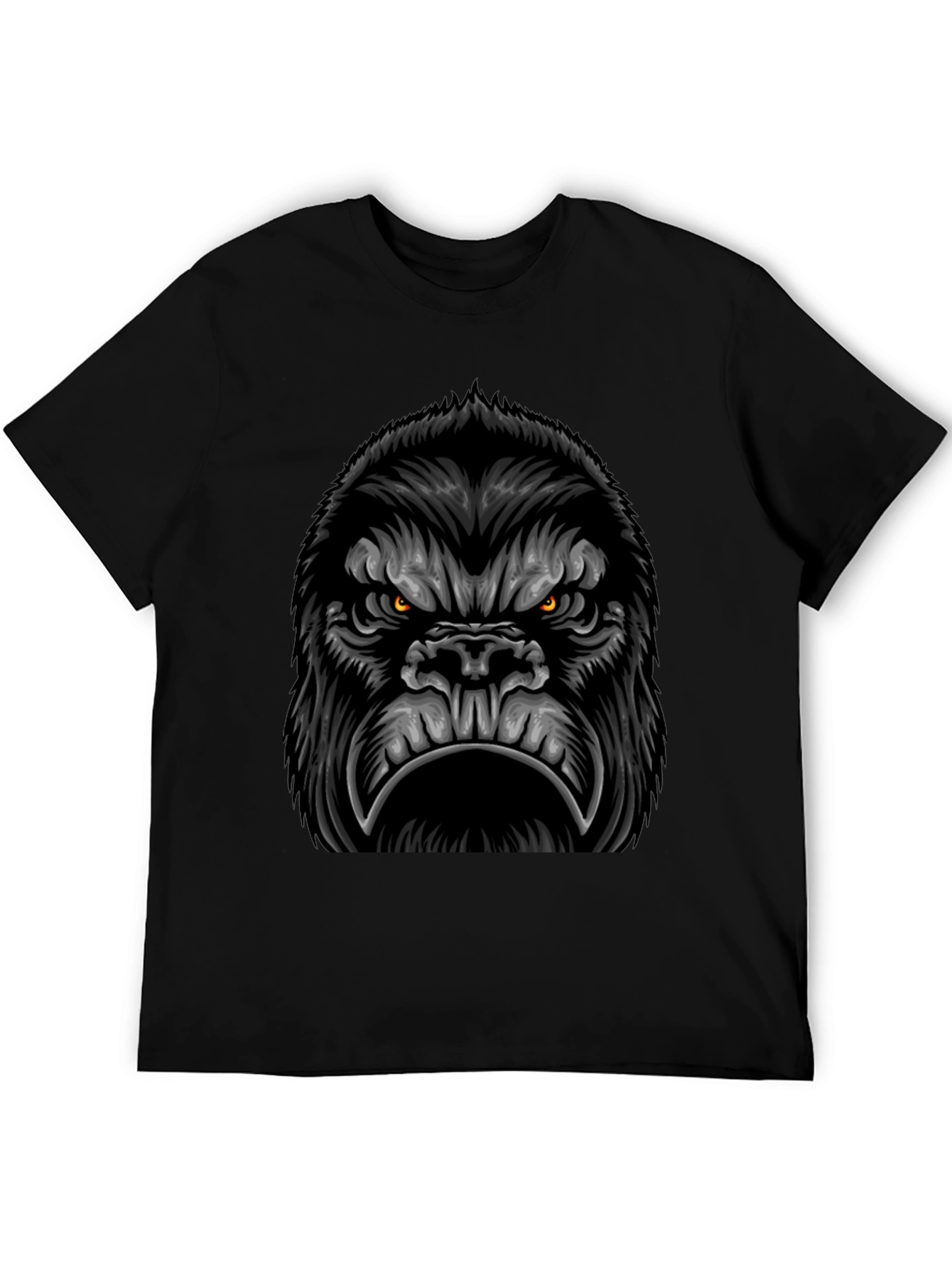 Mens Black Gorilla Graphic Tee