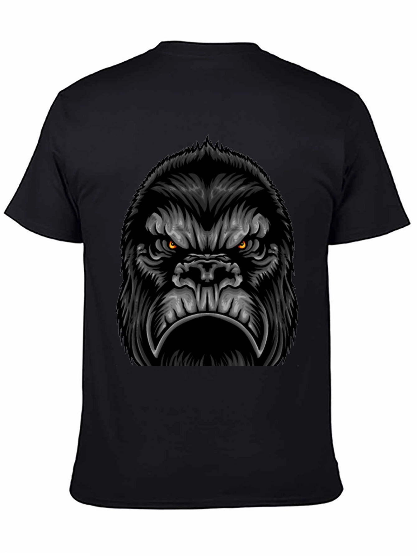 Mens Black Gorilla Graphic Tee