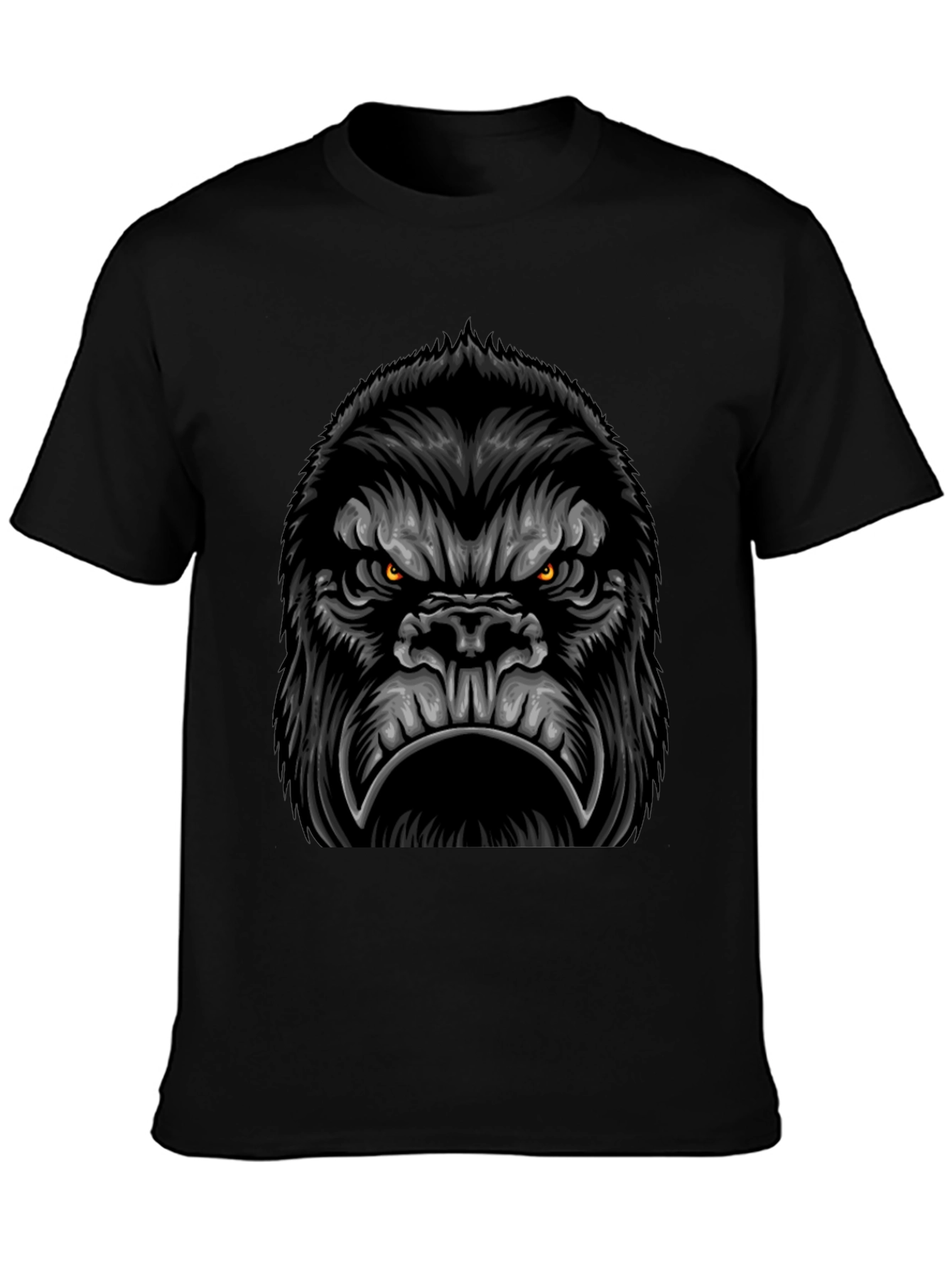 Mens Black Gorilla Graphic Tee