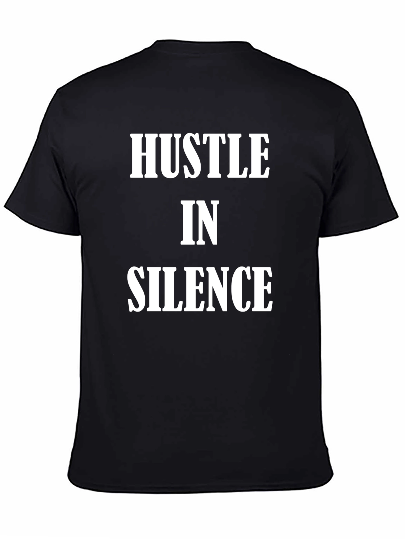 Hustle in Silence Black Graphic Tee
