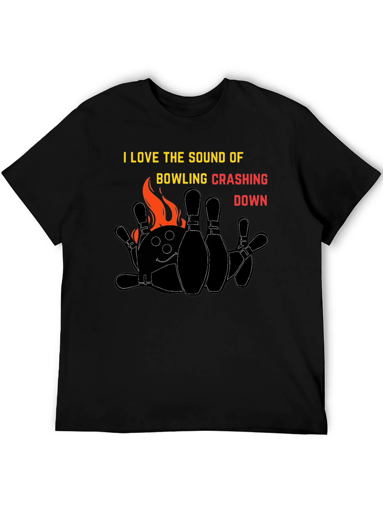 Bowling Crashing Down Graphic Tee