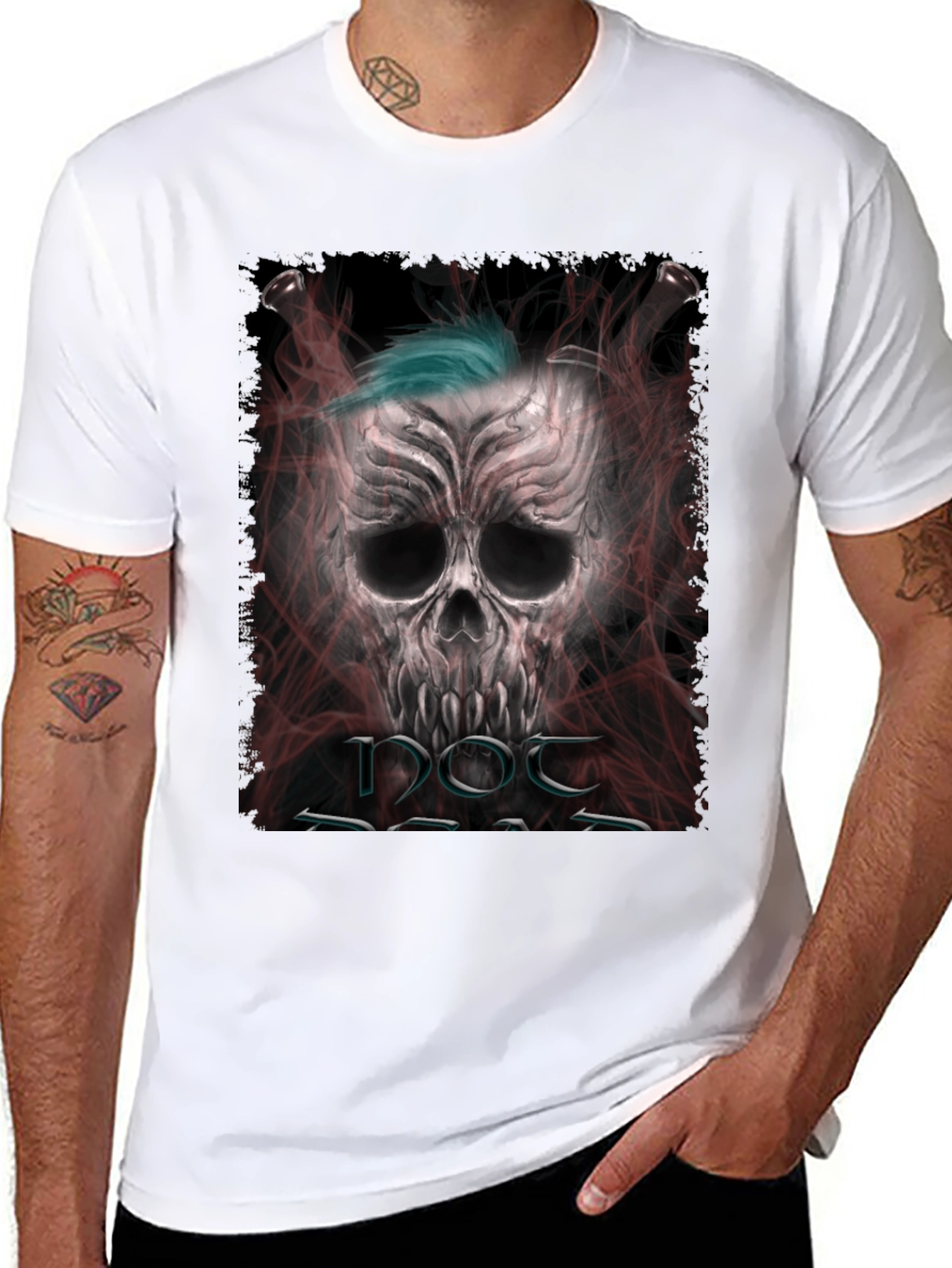 Edgy Skull Graphic Tee - Punk Rock Style