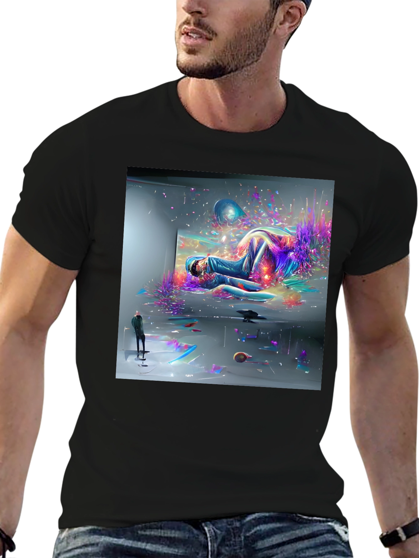 Abstract Art Black Tee