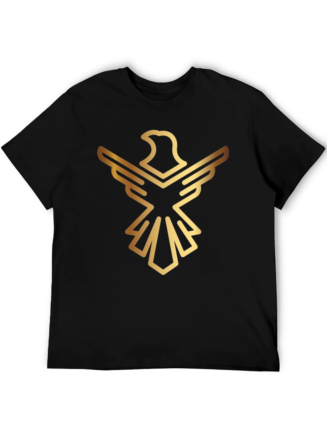 Golden Eagle Graphic Black T-Shirt