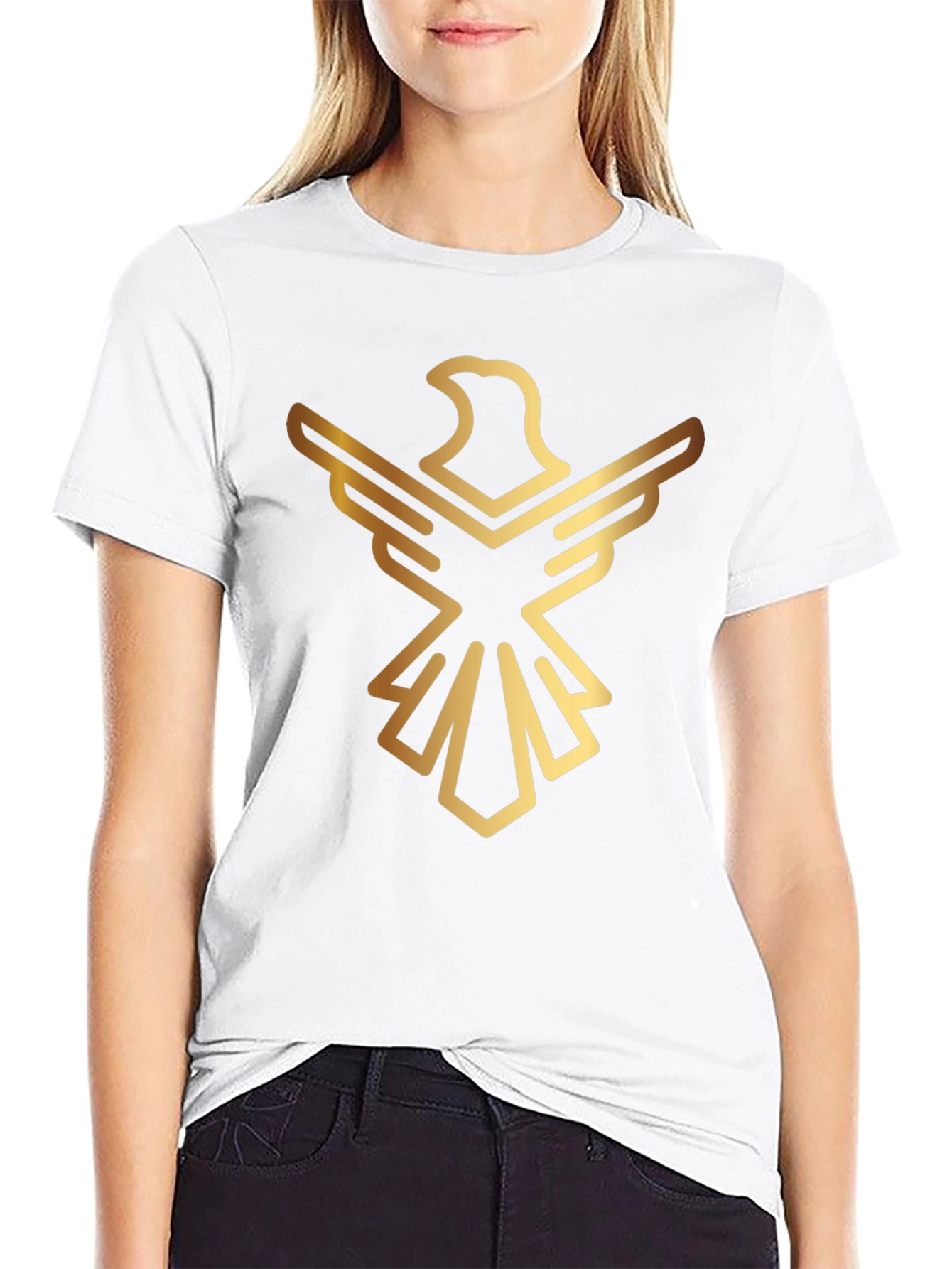 Golden Eagle Graphic Black T-Shirt