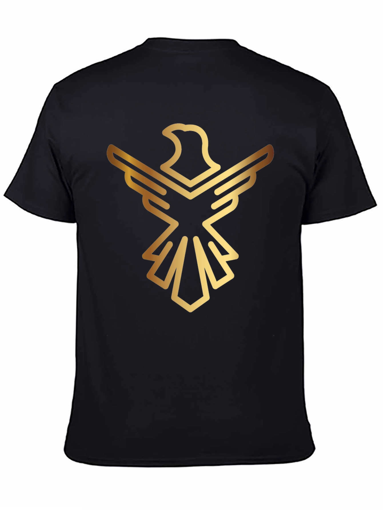 Golden Eagle Graphic Black T-Shirt