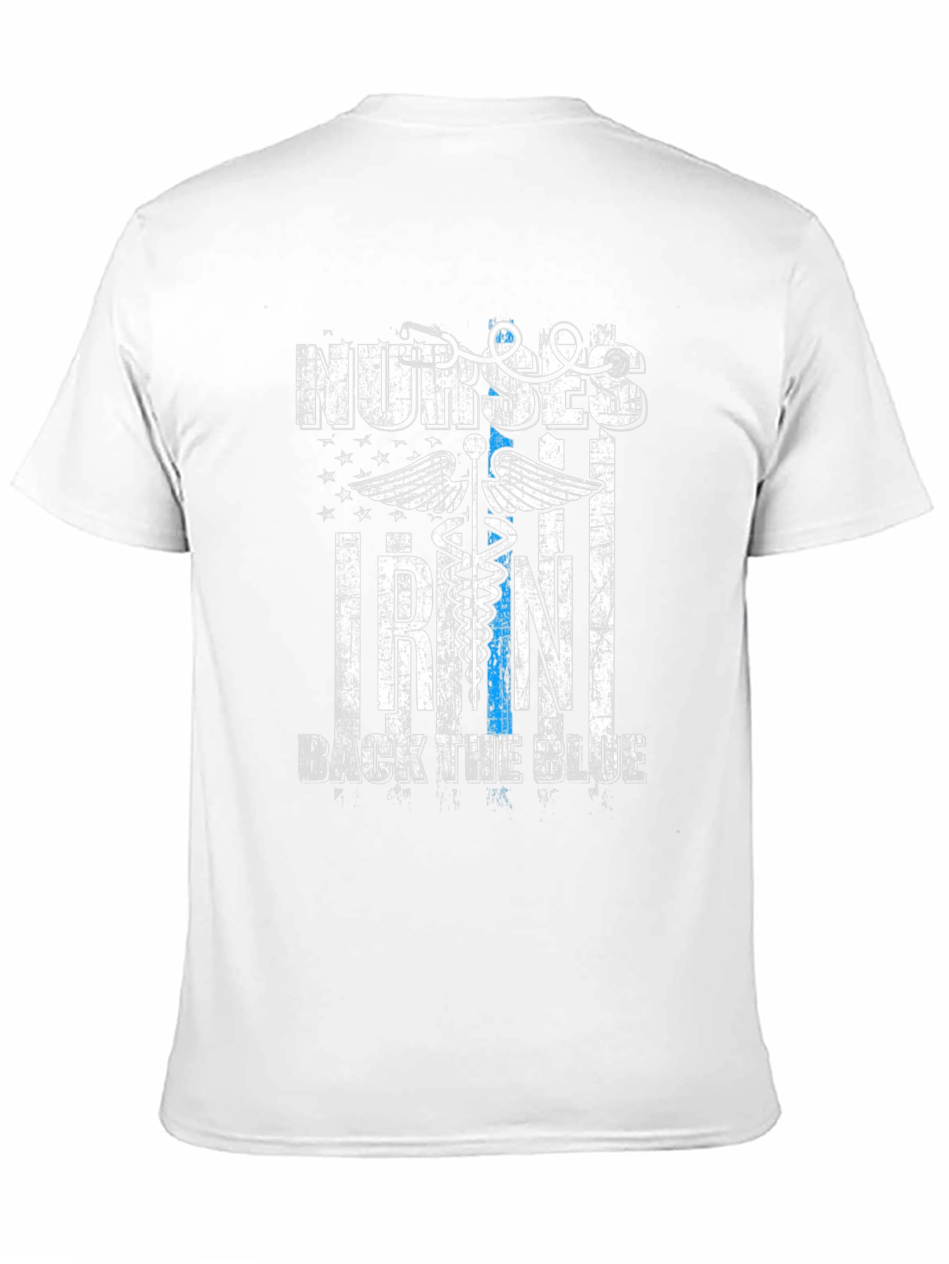Nurses RN Back The Blue Graphic T-Shirt