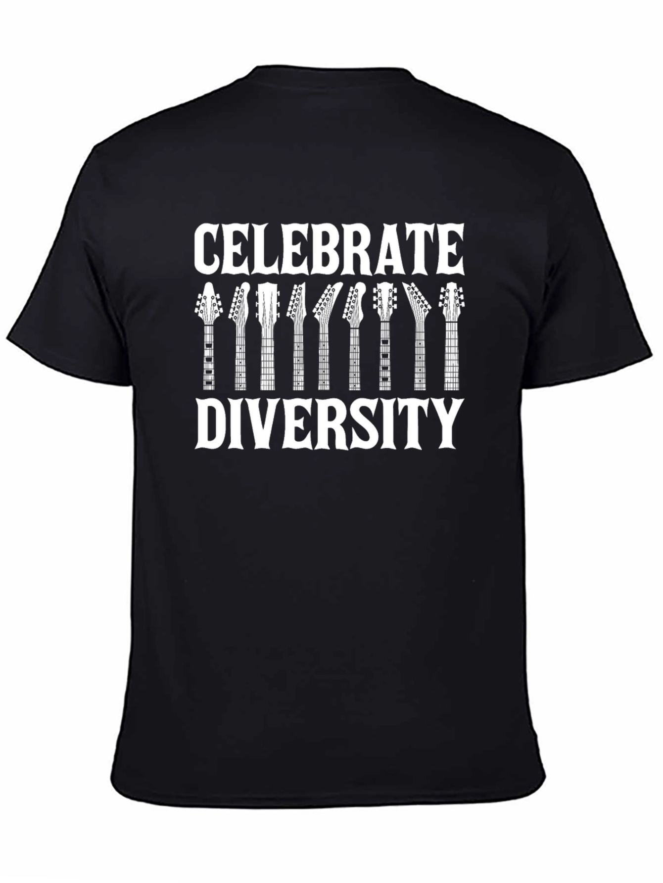 Celebrate Diversity Guitar T-Shirt