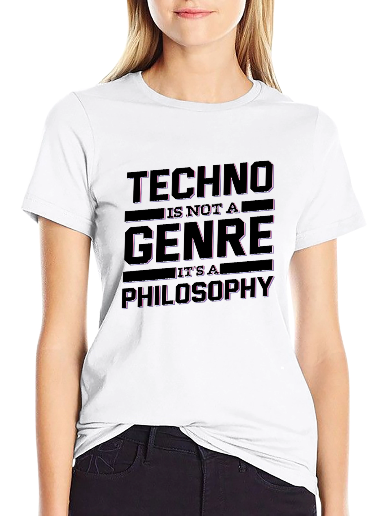 Techno Philosophy Graphic T-Shirt - Black