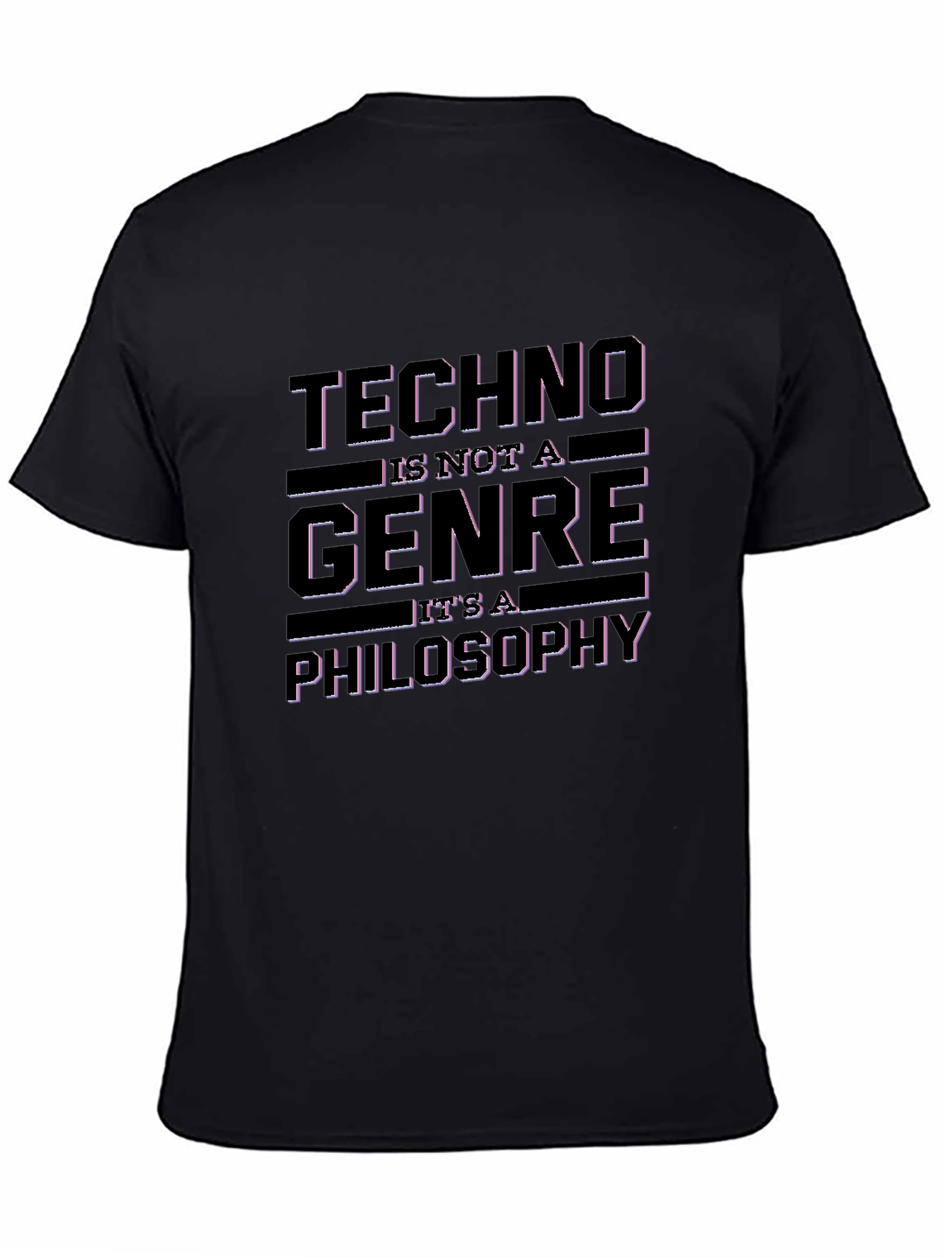 Techno Philosophy Graphic T-Shirt - Black