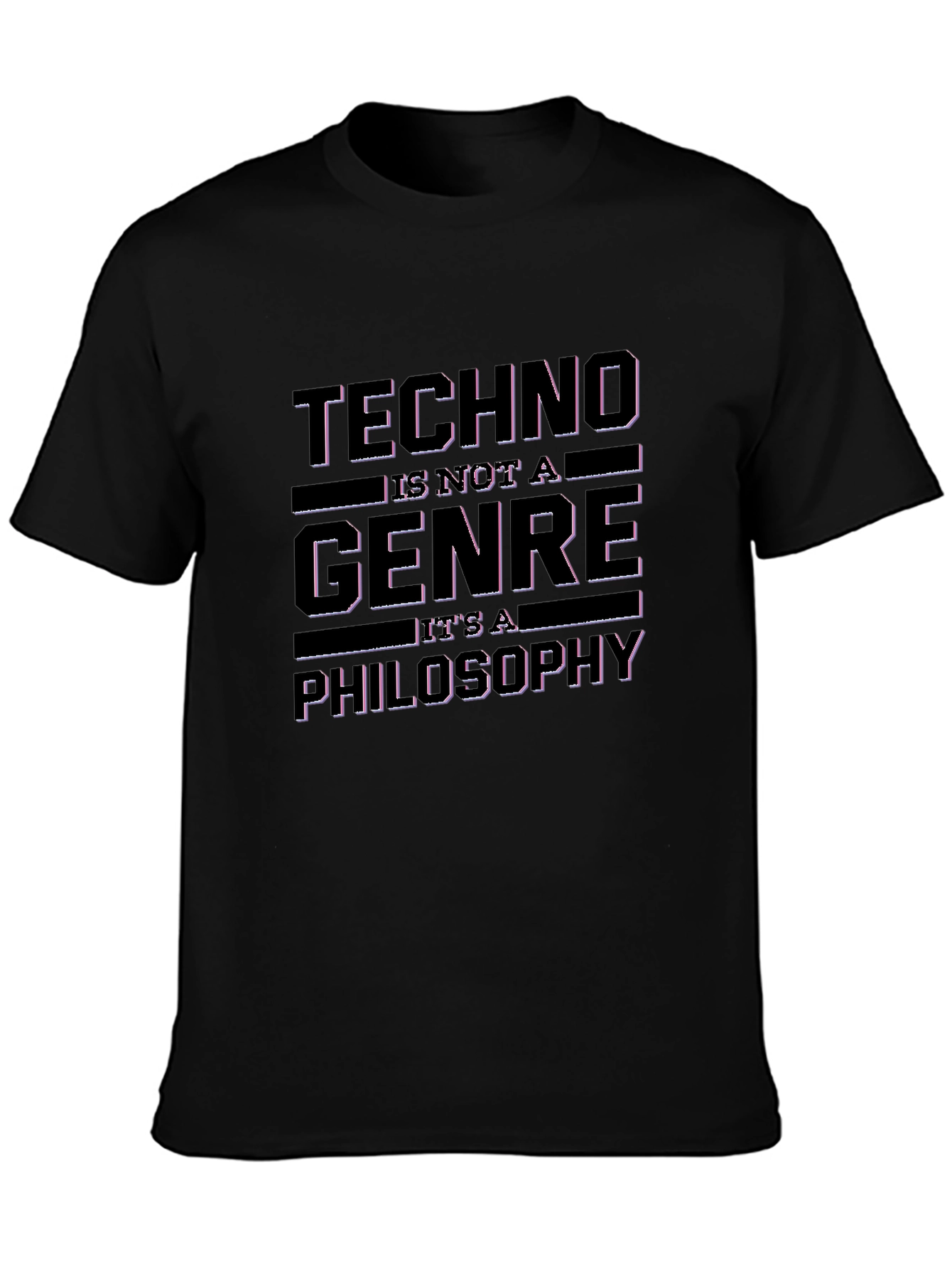 Techno Philosophy Graphic T-Shirt - Black