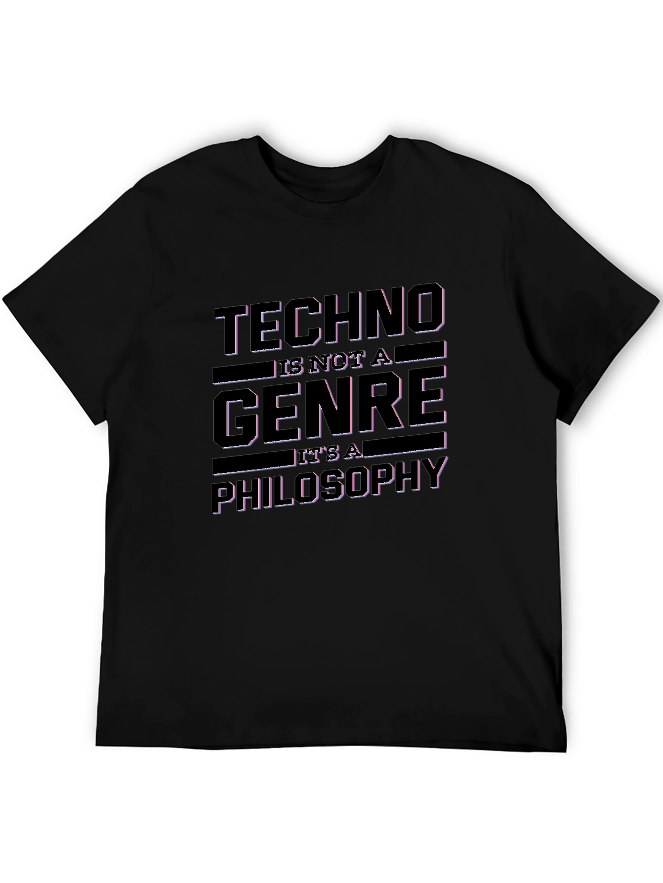 Techno Philosophy Graphic T-Shirt - Black