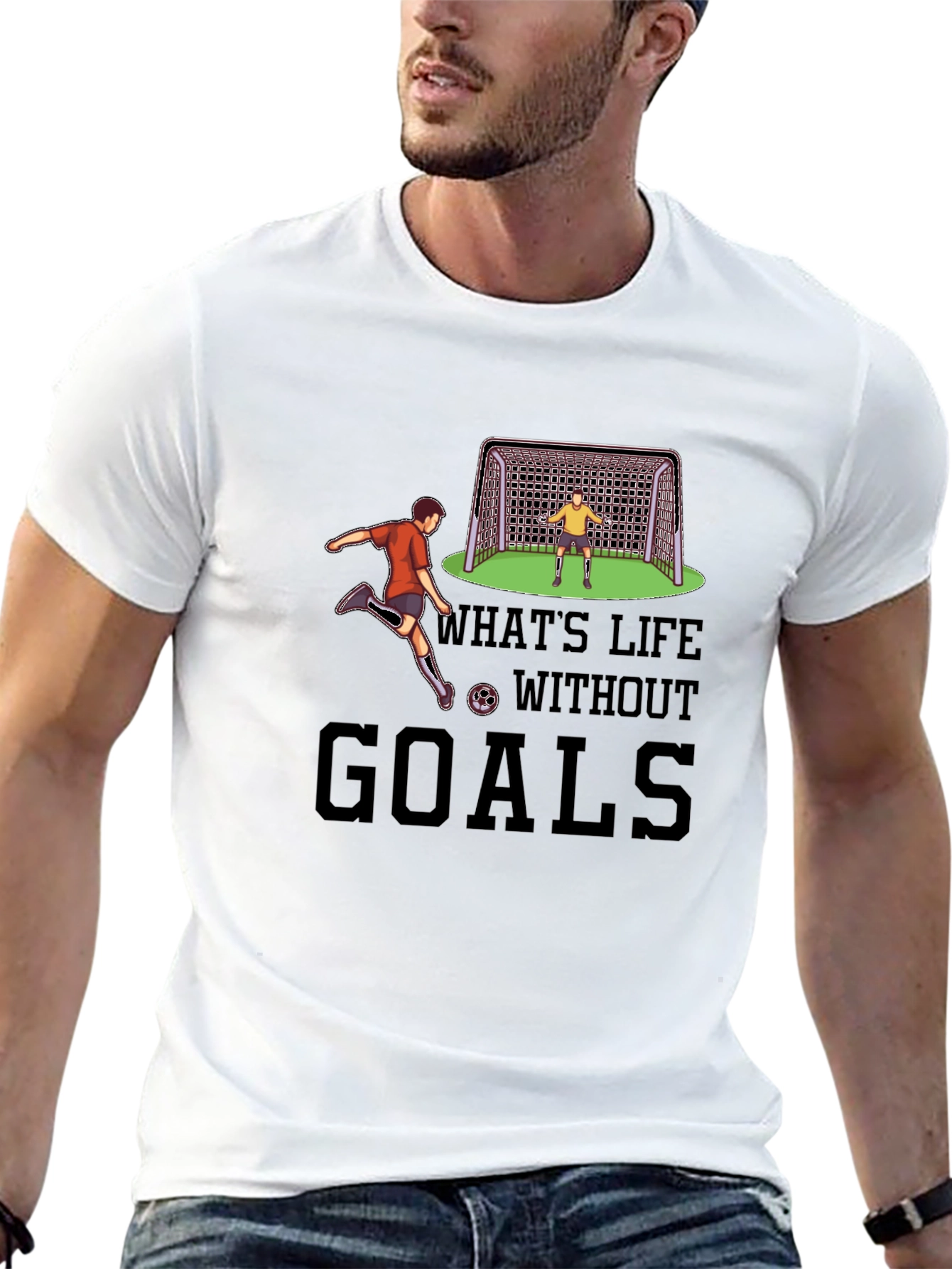 Soccer Goals Graphic Tee - Whats Life Without Goals