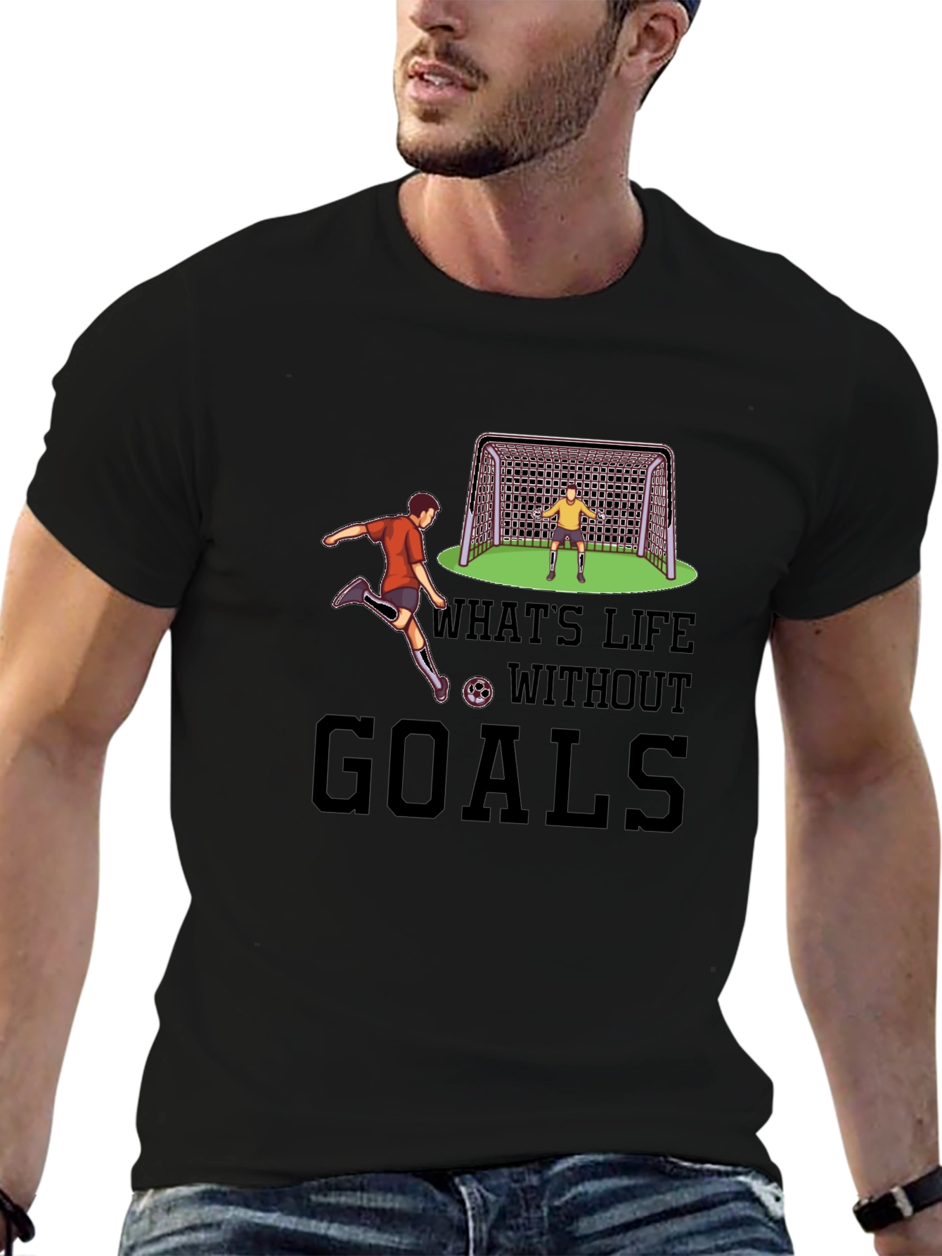 Soccer Goals Graphic Tee - Whats Life Without Goals