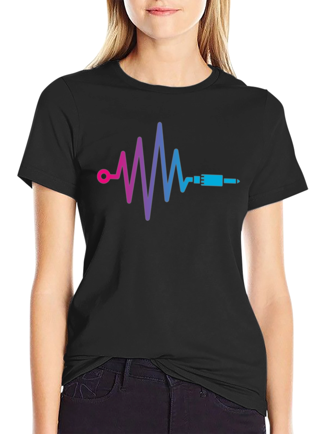 Heartbeat Audio Jack Graphic Tee
