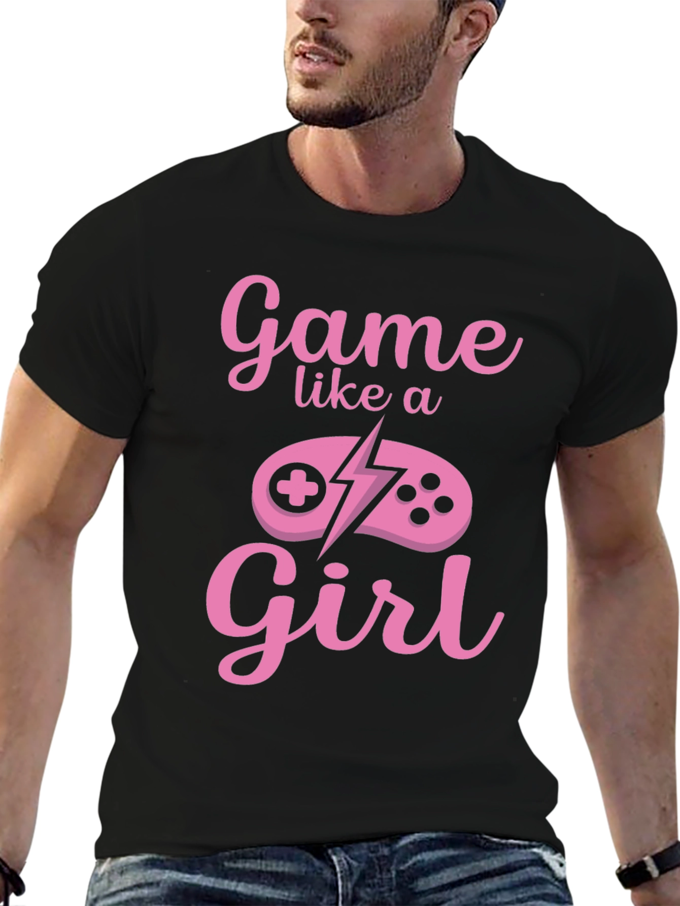 Game Like a Girl Black T-Shirt