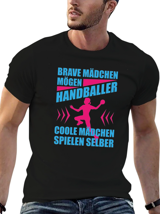 Handballer Graphic T-Shirt Brave Mädchen Cool Mädchen Selber