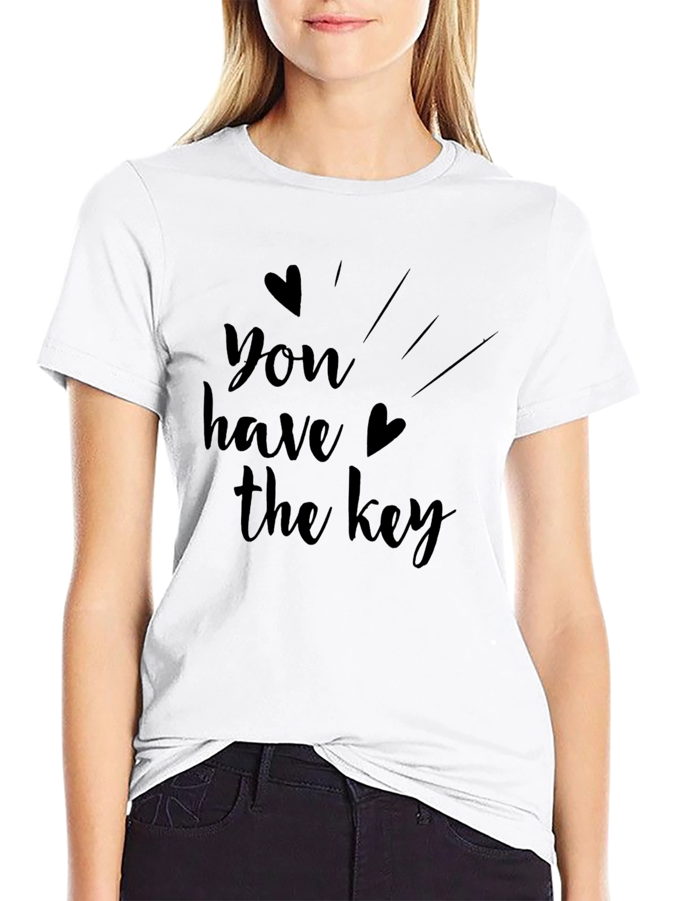 You Have The Key Graphic Tee - Black