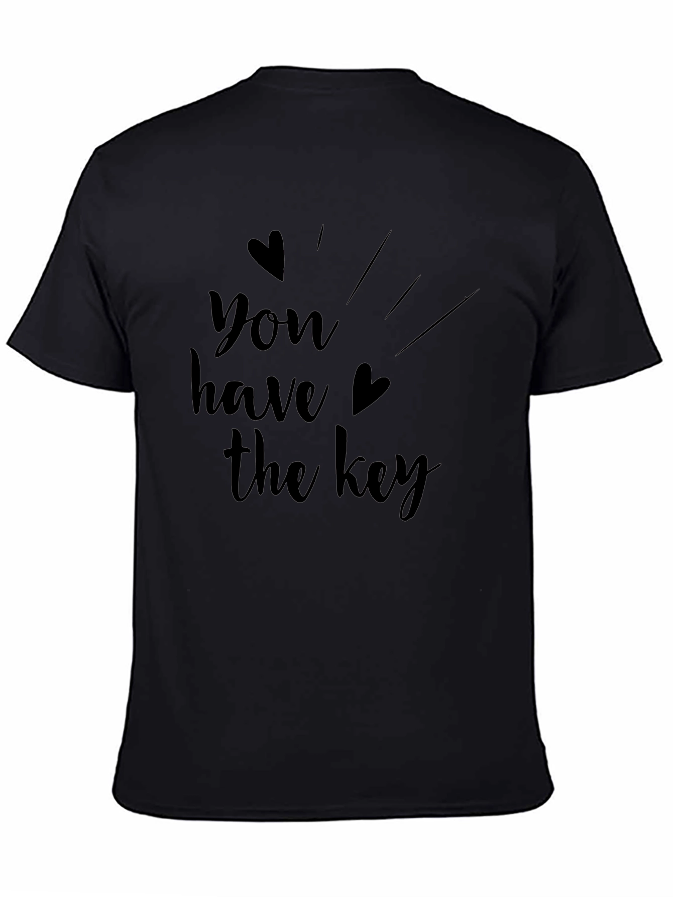 You Have The Key Graphic Tee - Black