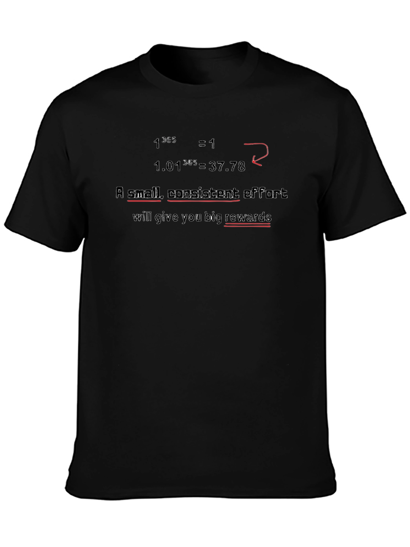 Motivational Math T-Shirt - Consistent Effort