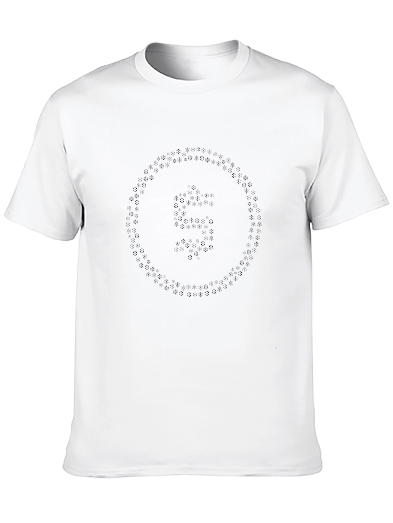 Black Graphic Tee - Geometric Circle Print