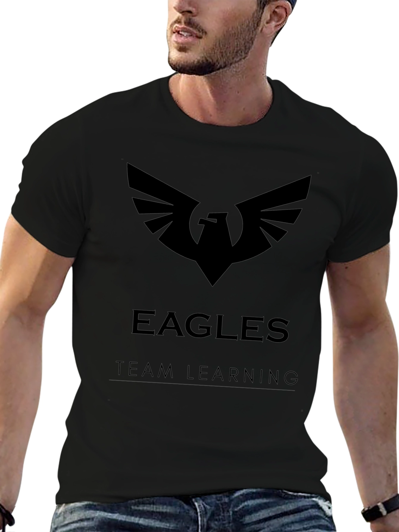 Eagles Team Learning Black T-Shirt