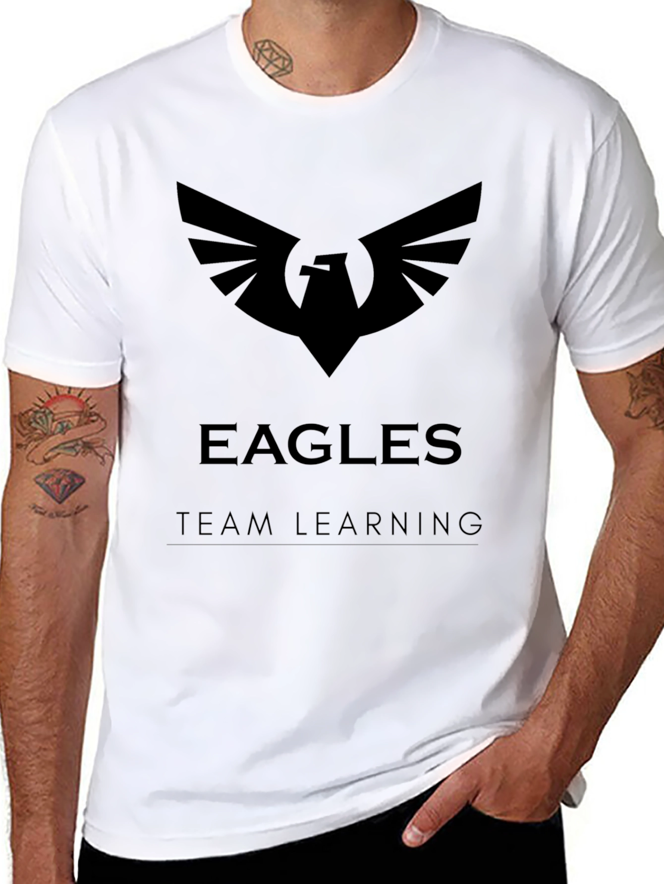 Eagles Team Learning Black T-Shirt