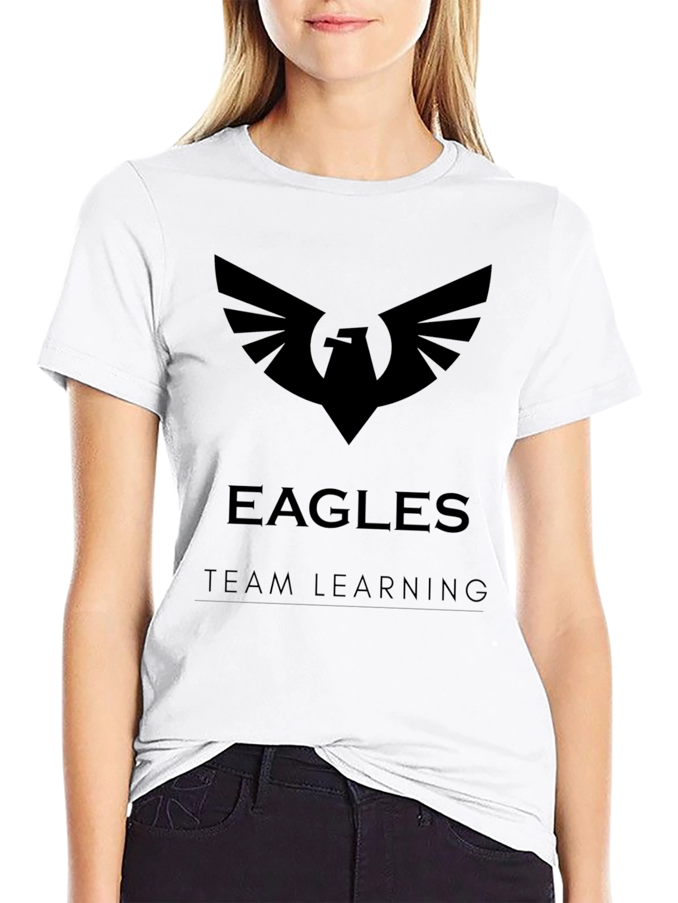 Eagles Team Learning Black T-Shirt