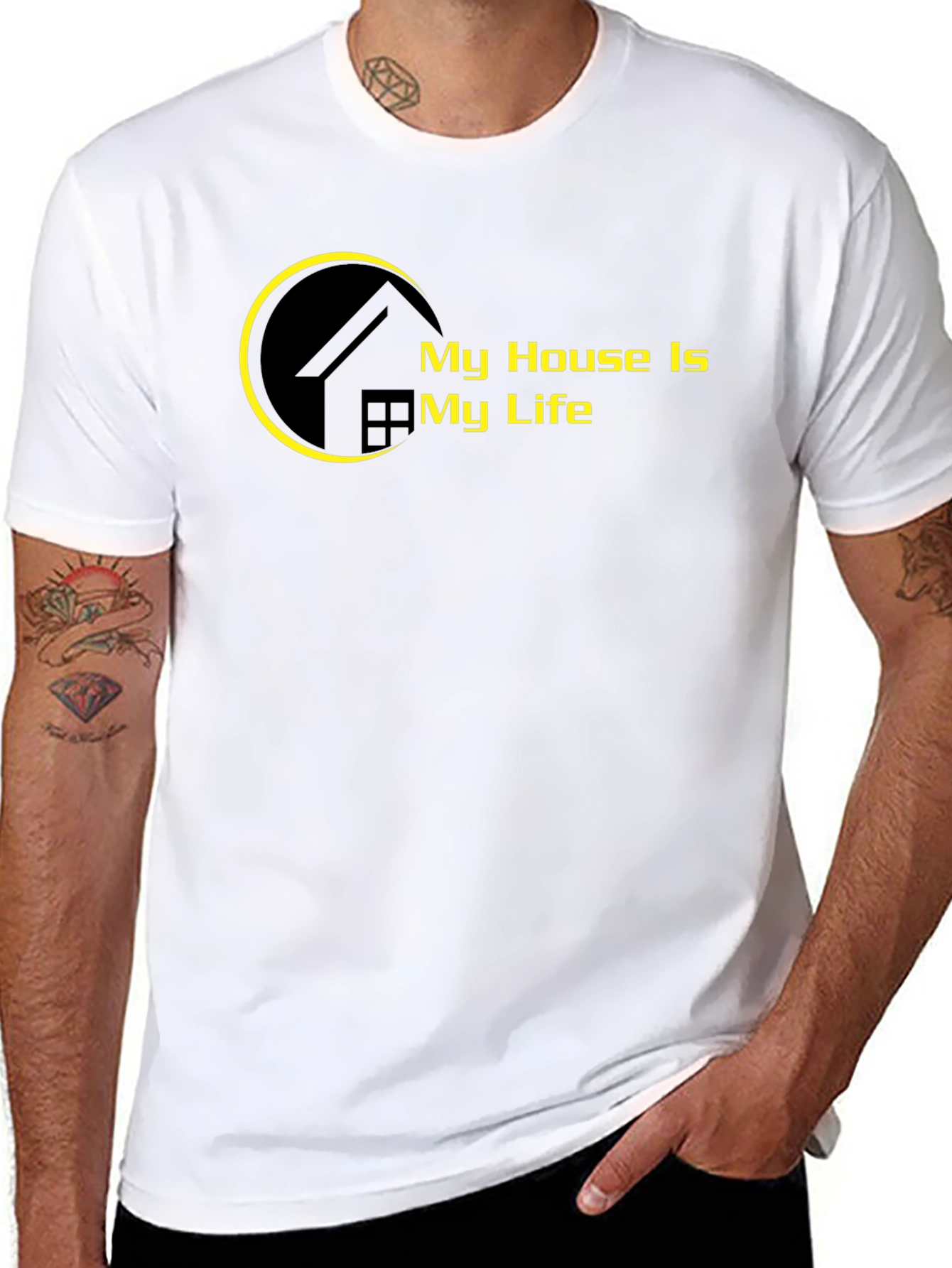 My House Is My Life Black T-Shirt