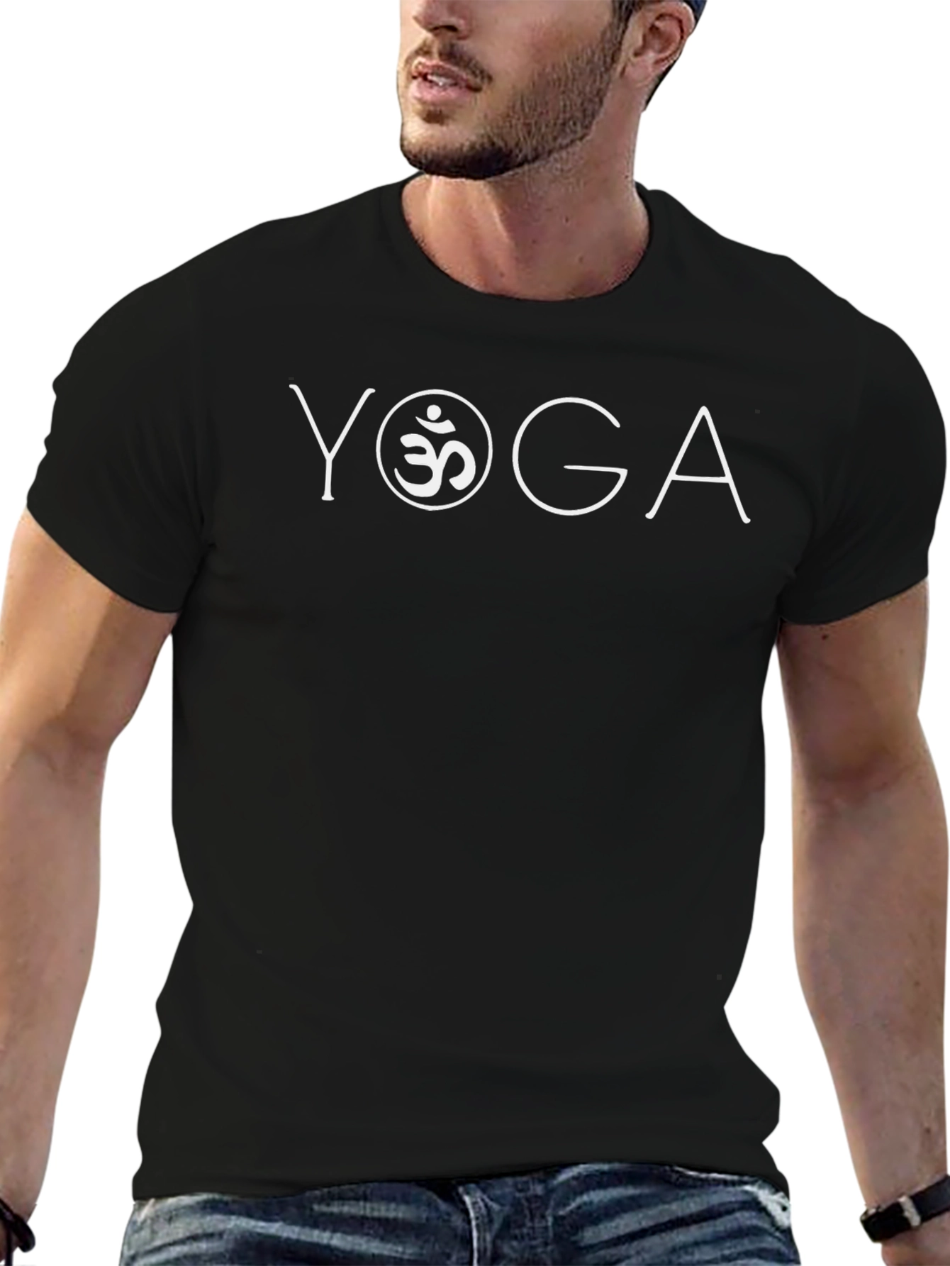 Yoga Graphic T-Shirt - Om Symbol Black Tee