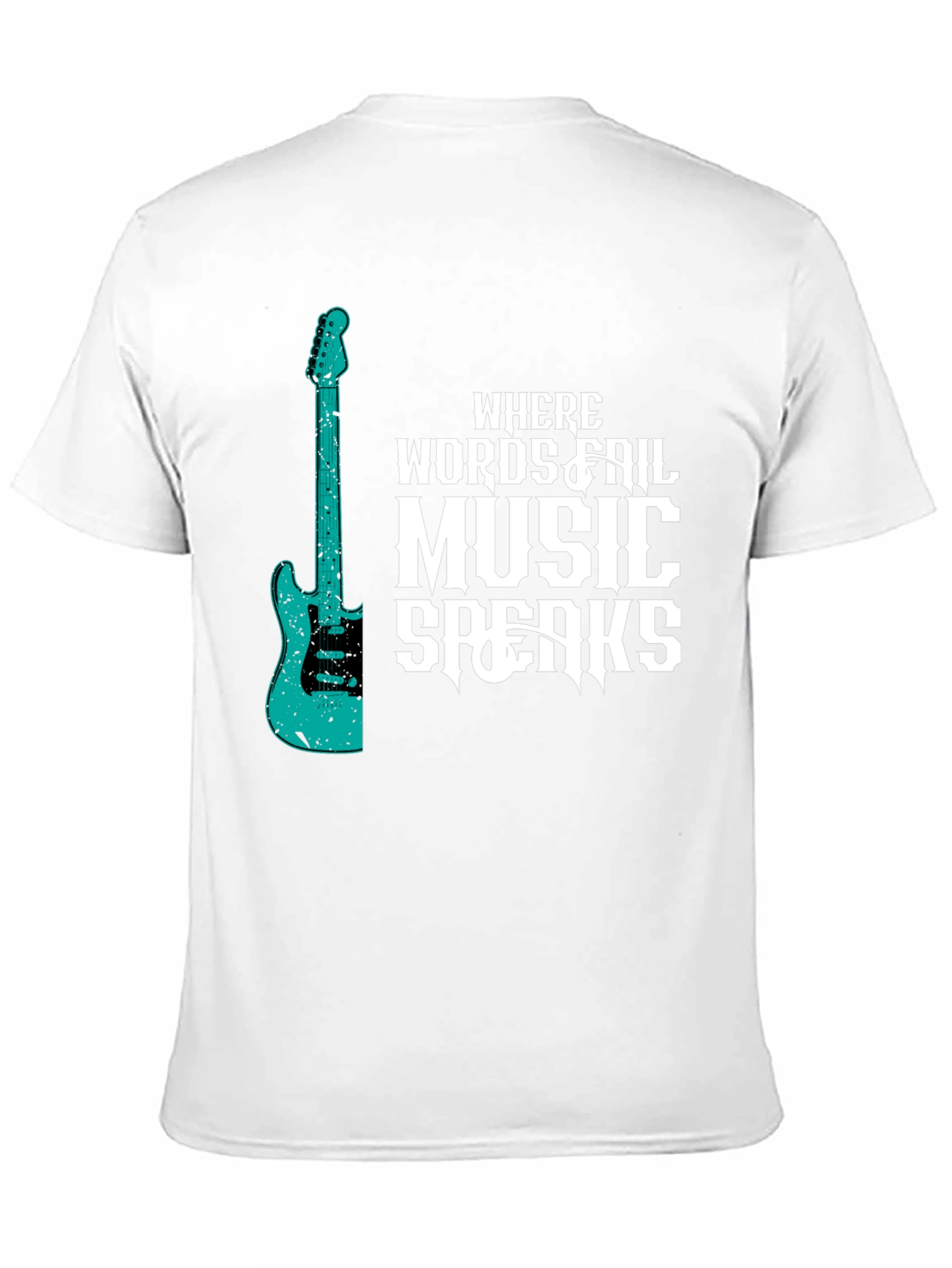 Music Speaks T-Shirt - Guitar Graphic