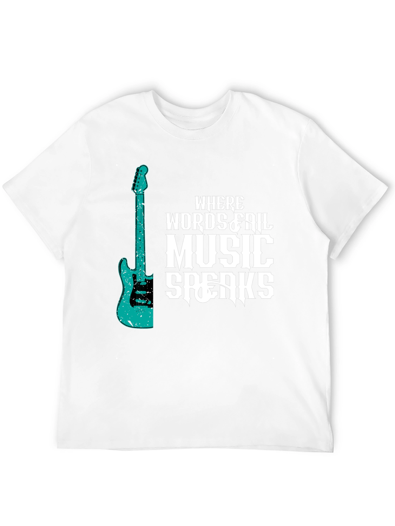 Music Speaks T-Shirt - Guitar Graphic