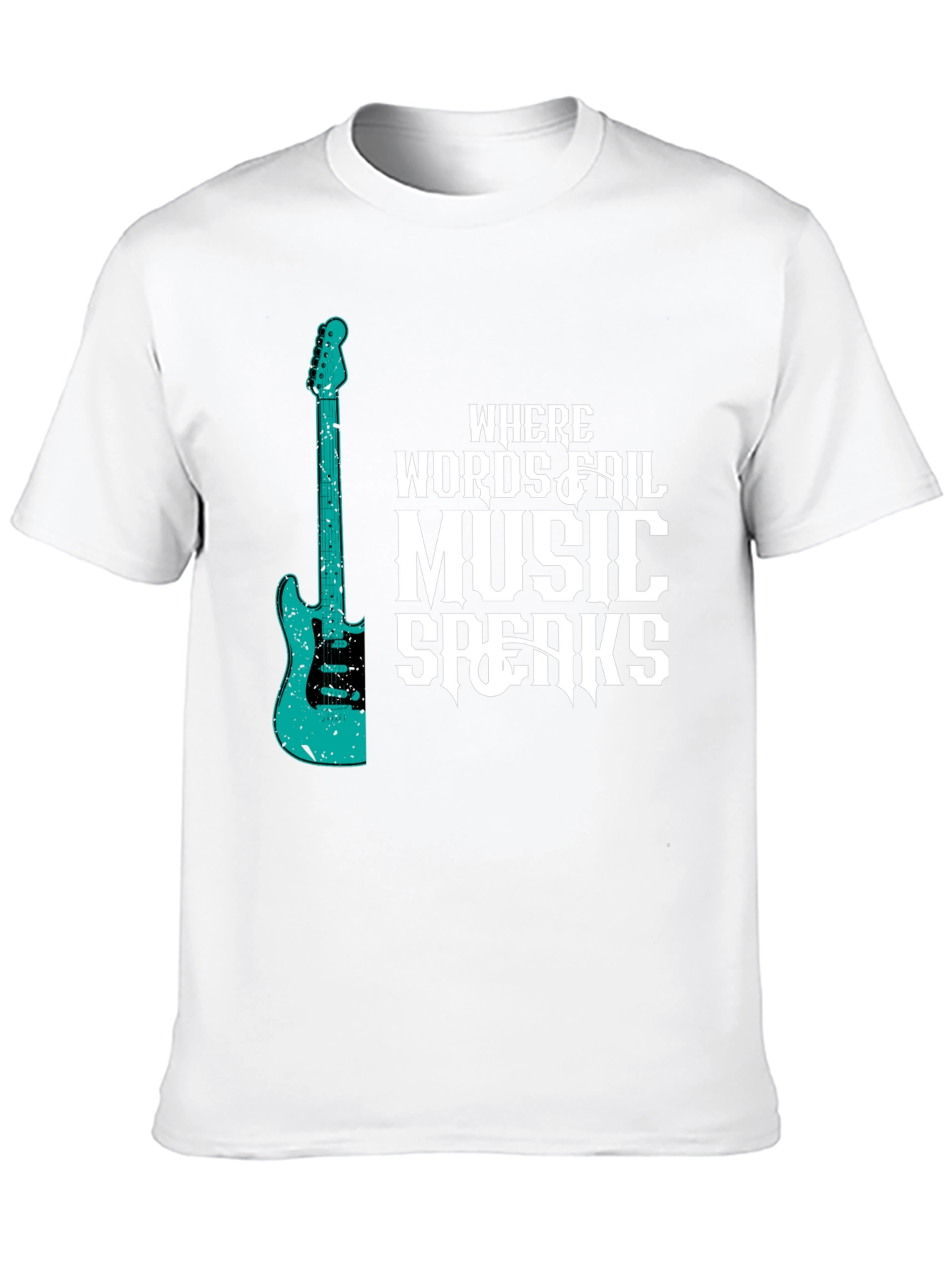 Music Speaks T-Shirt - Guitar Graphic