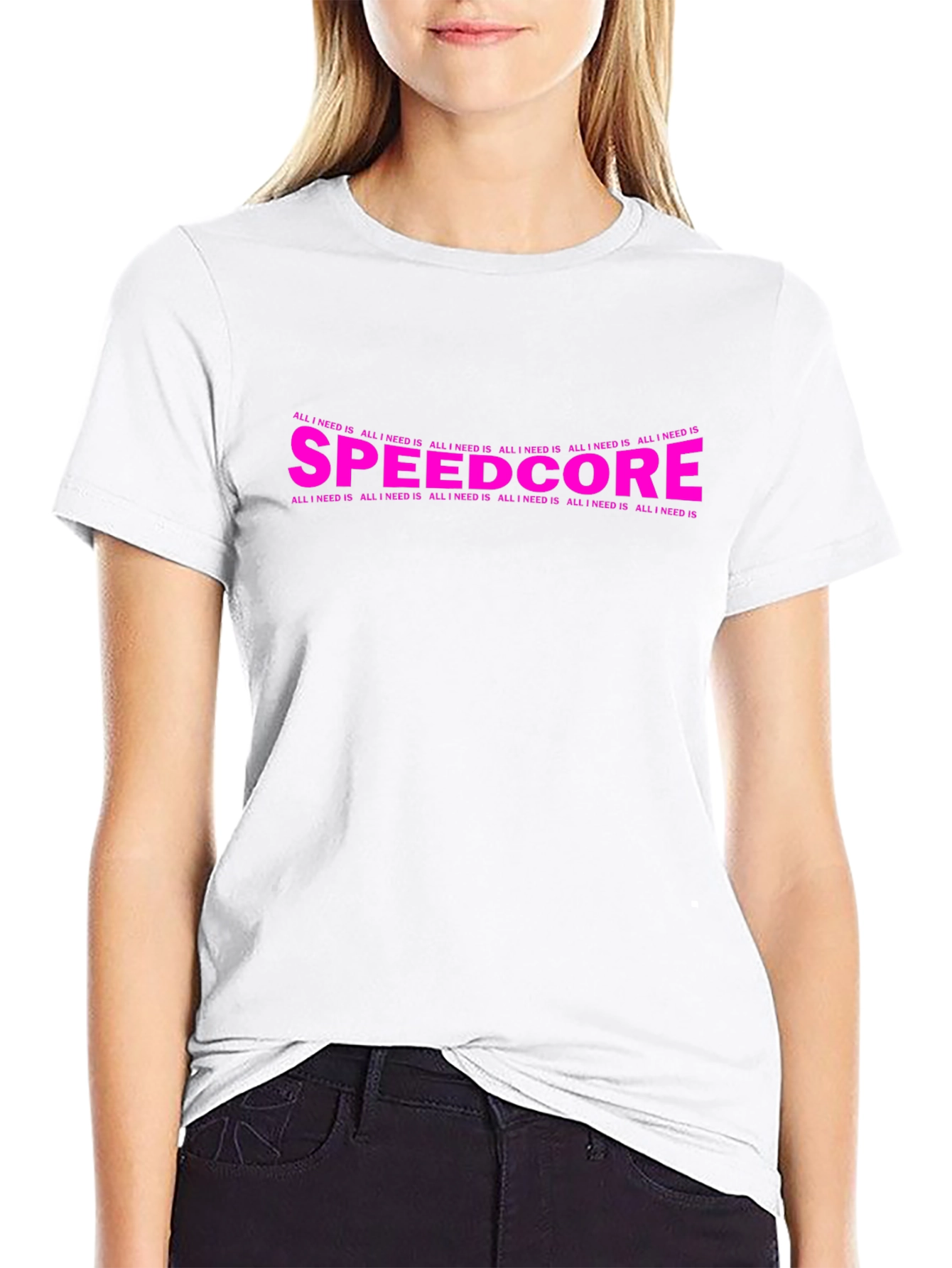 Speedcore Graphic Print Black T-Shirt