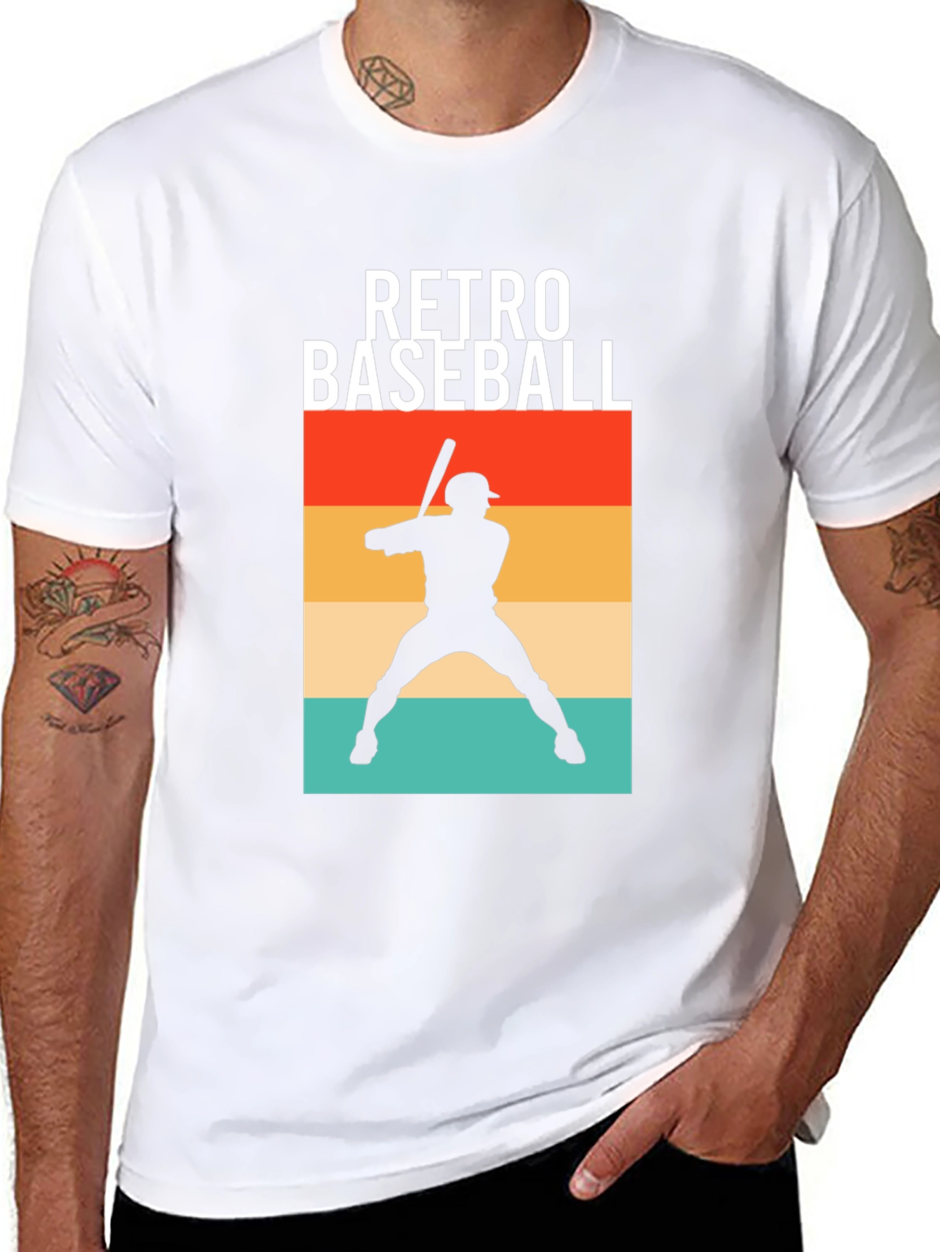 Retro Baseball Player Graphic Tee