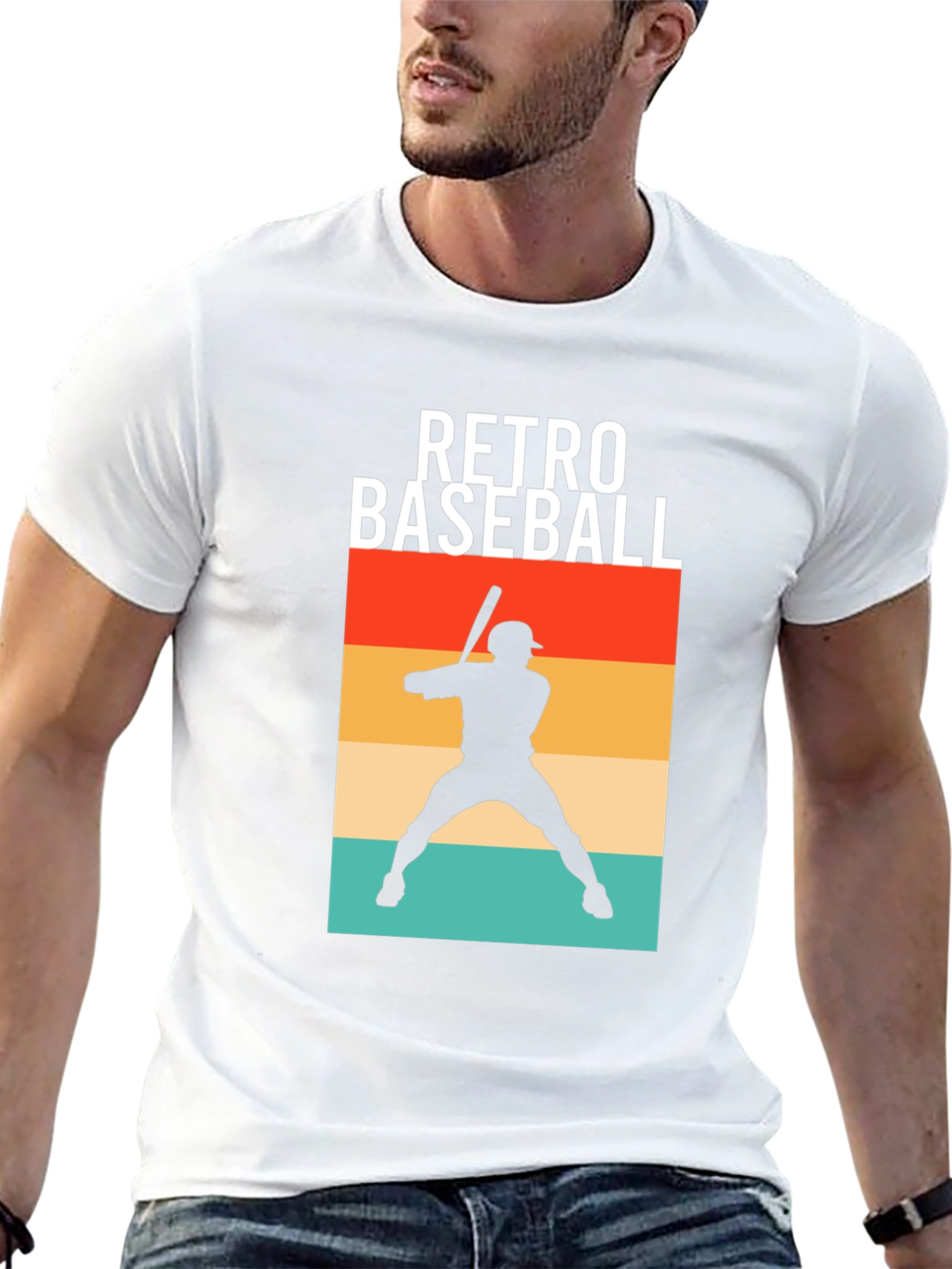 Retro Baseball Player Graphic Tee