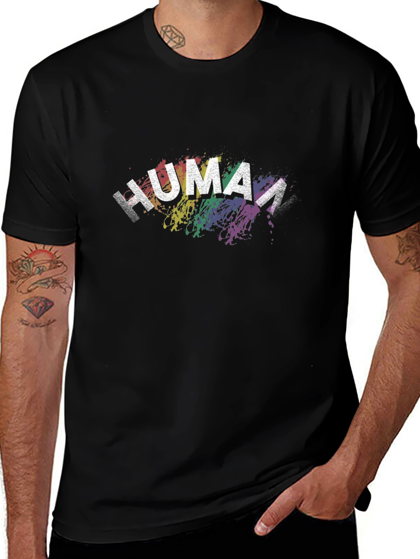 Rainbow Human Pride T-Shirt