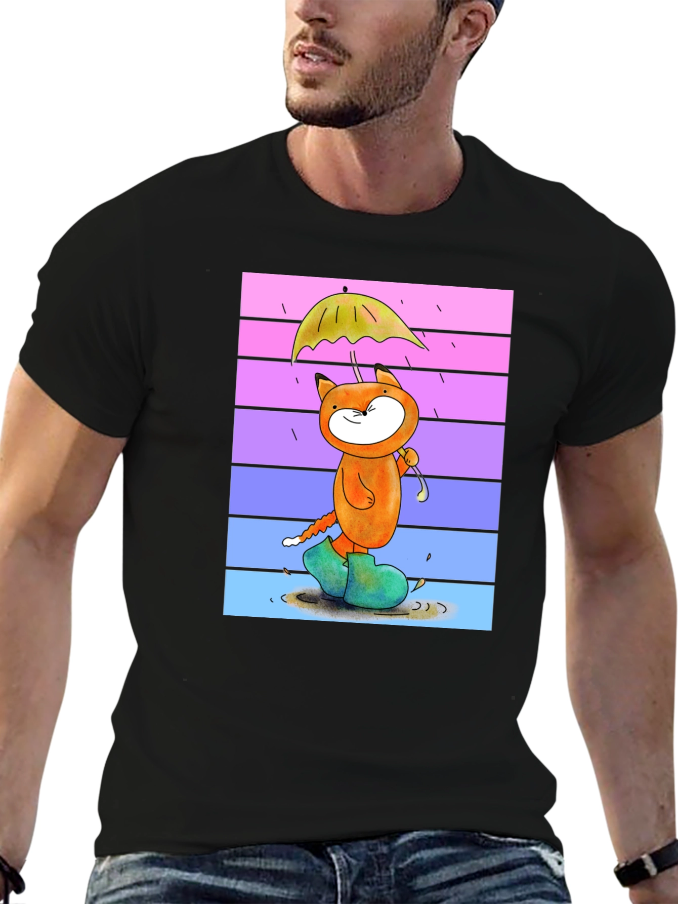 Cartoon Fox in Boots T-Shirt