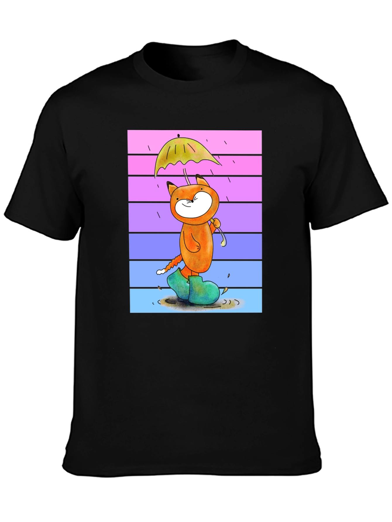 Cartoon Fox in Boots T-Shirt