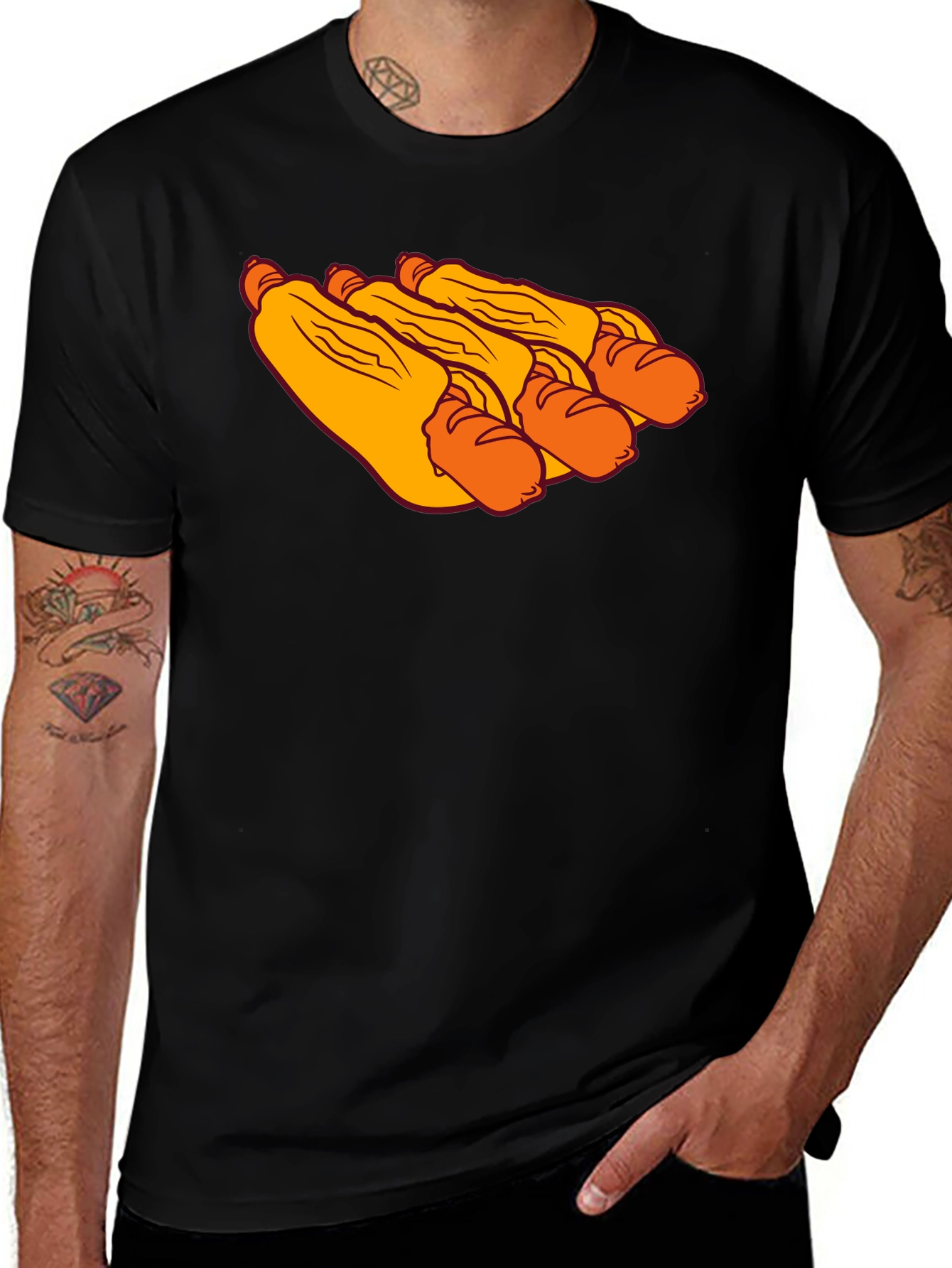 Hot Dog Graphic Tee - Foodie T-Shirt