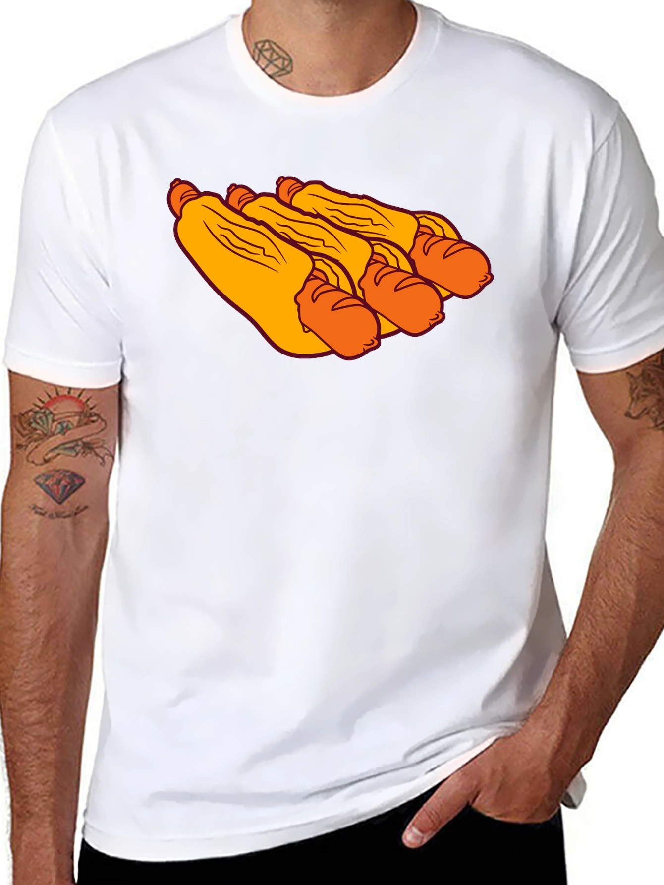 Hot Dog Graphic Tee - Foodie T-Shirt