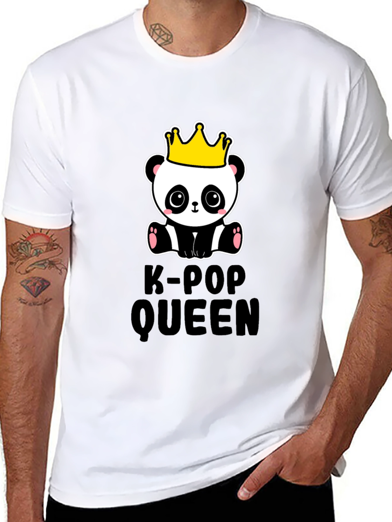 K-Pop Queen Panda Graphic T-Shirt